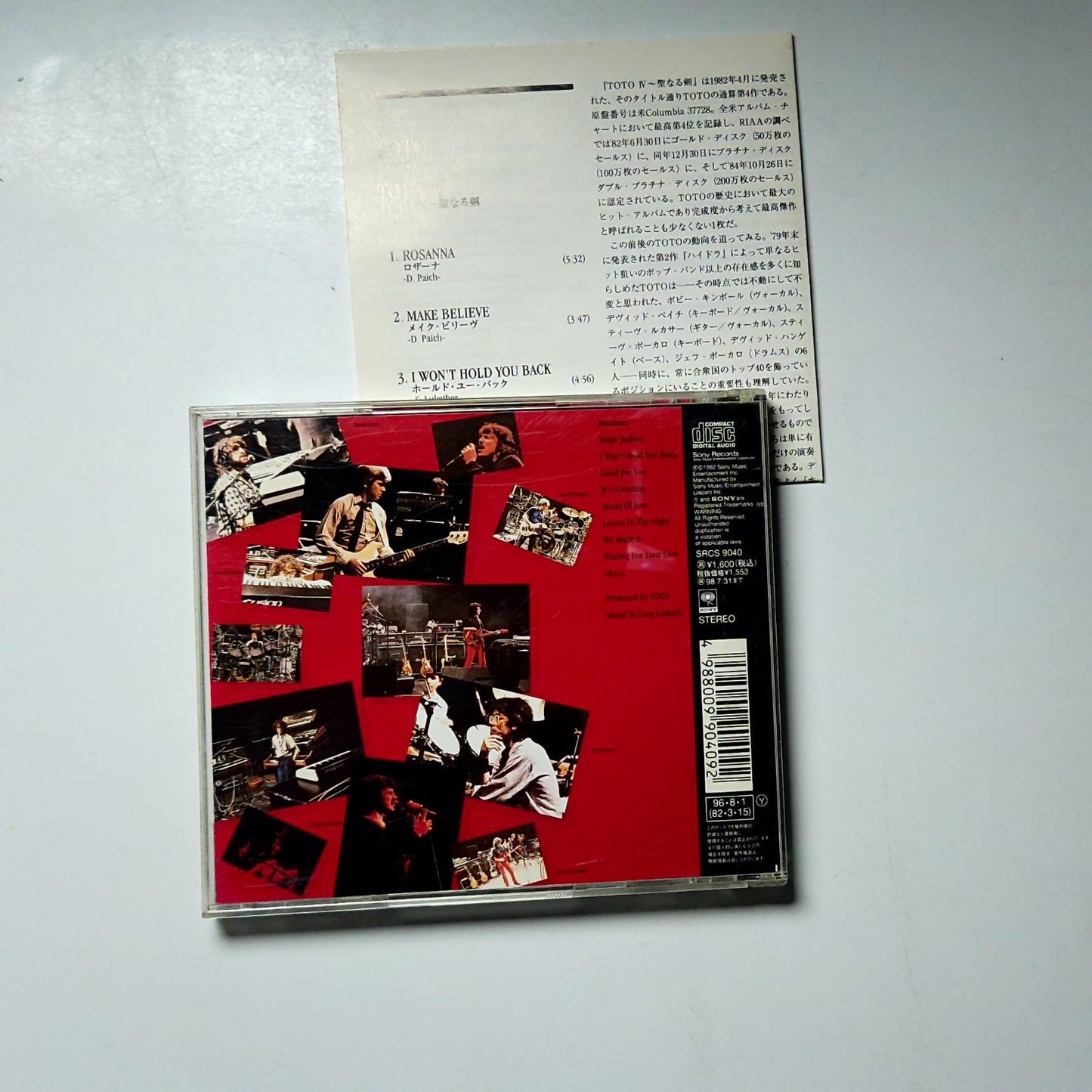 Toto – Toto IV (CD, 1996) Japan SRCS 9040