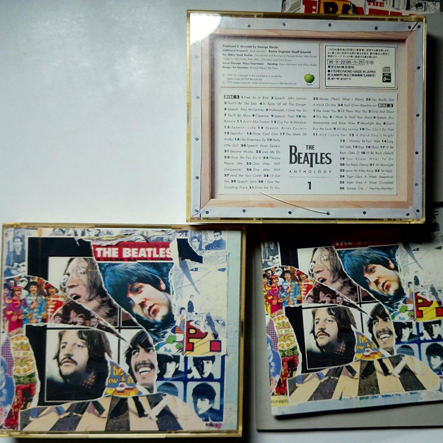 The Beatles – Anthology 1 & 3 (CD, 1995, 4-Disc) Japan TOCP 8701-02 TOCP-8706