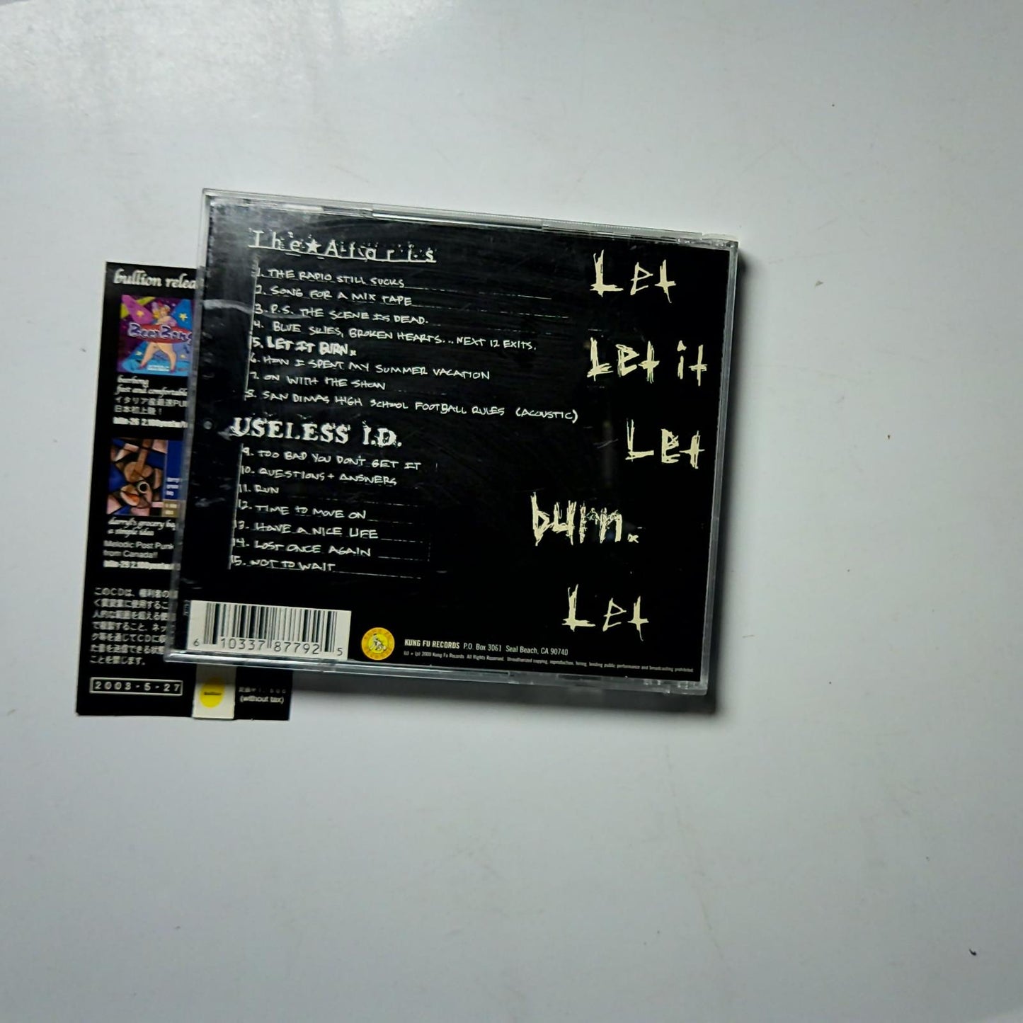The Ataris, Useless ID – Let It Burn (CD, 2000) US 78779-2