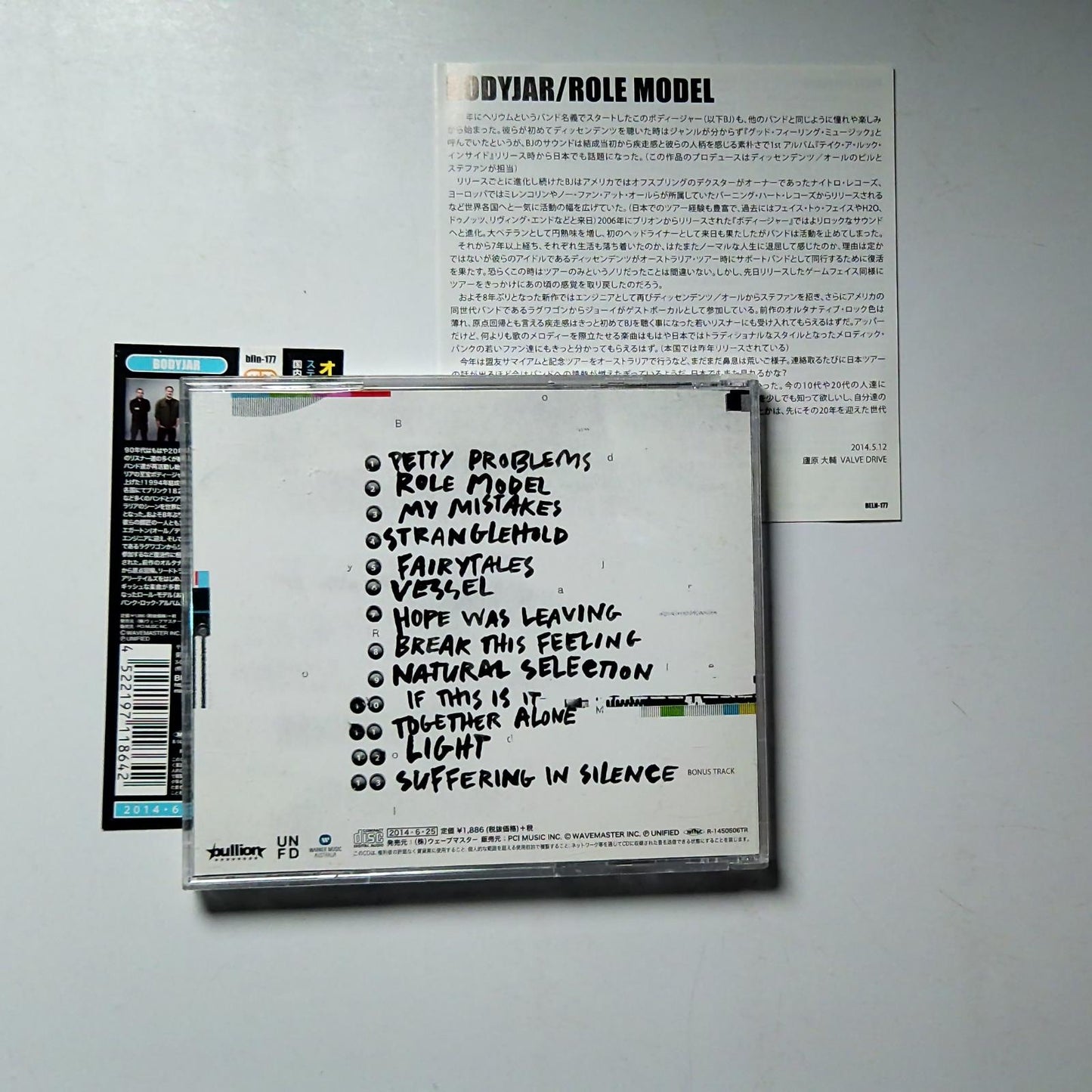 Bodyjar – Role Model (CD, 2014) Japan obi BLLN-177