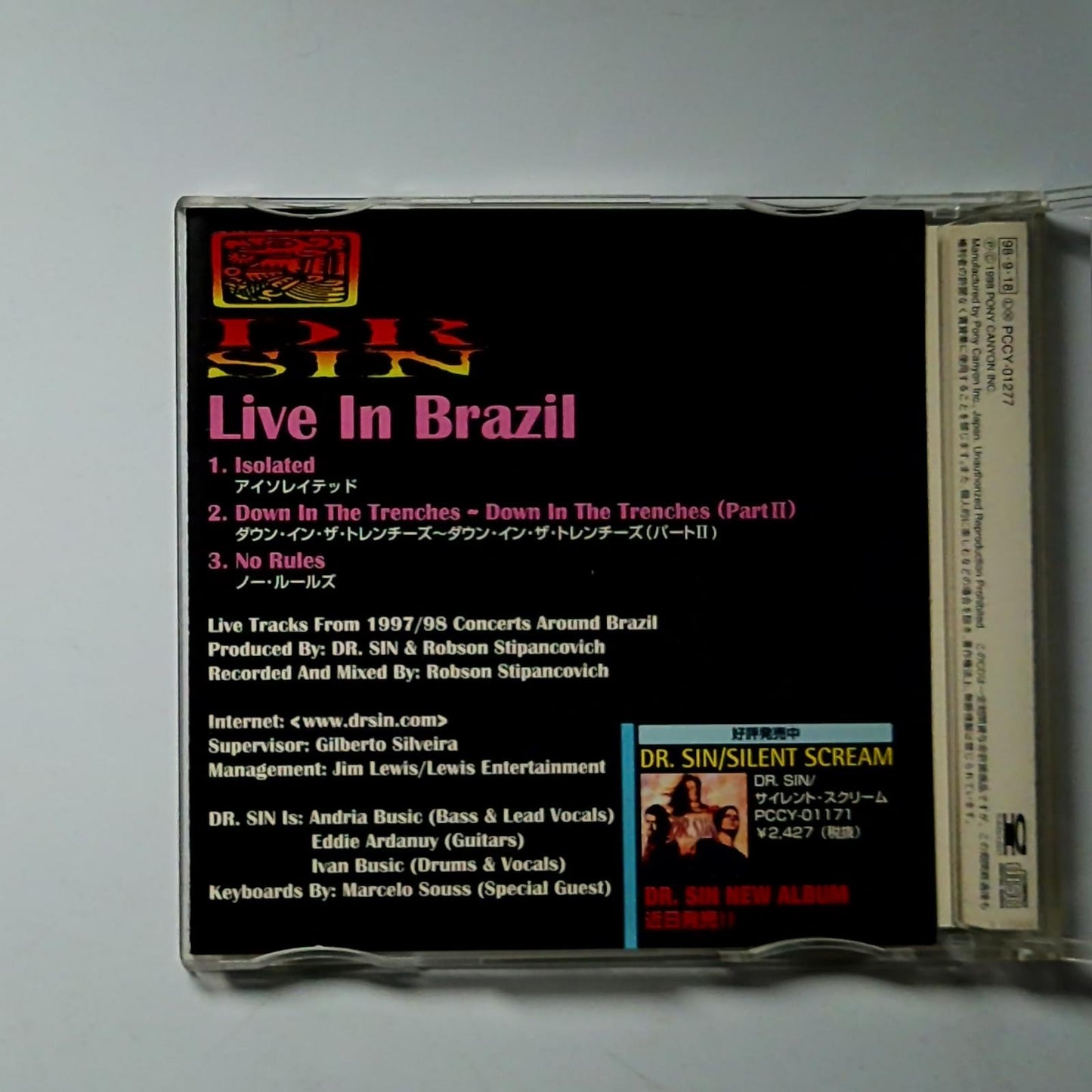 Dr. Sin – Live In Brazil (CD, 1998) Japan PCCY-01277