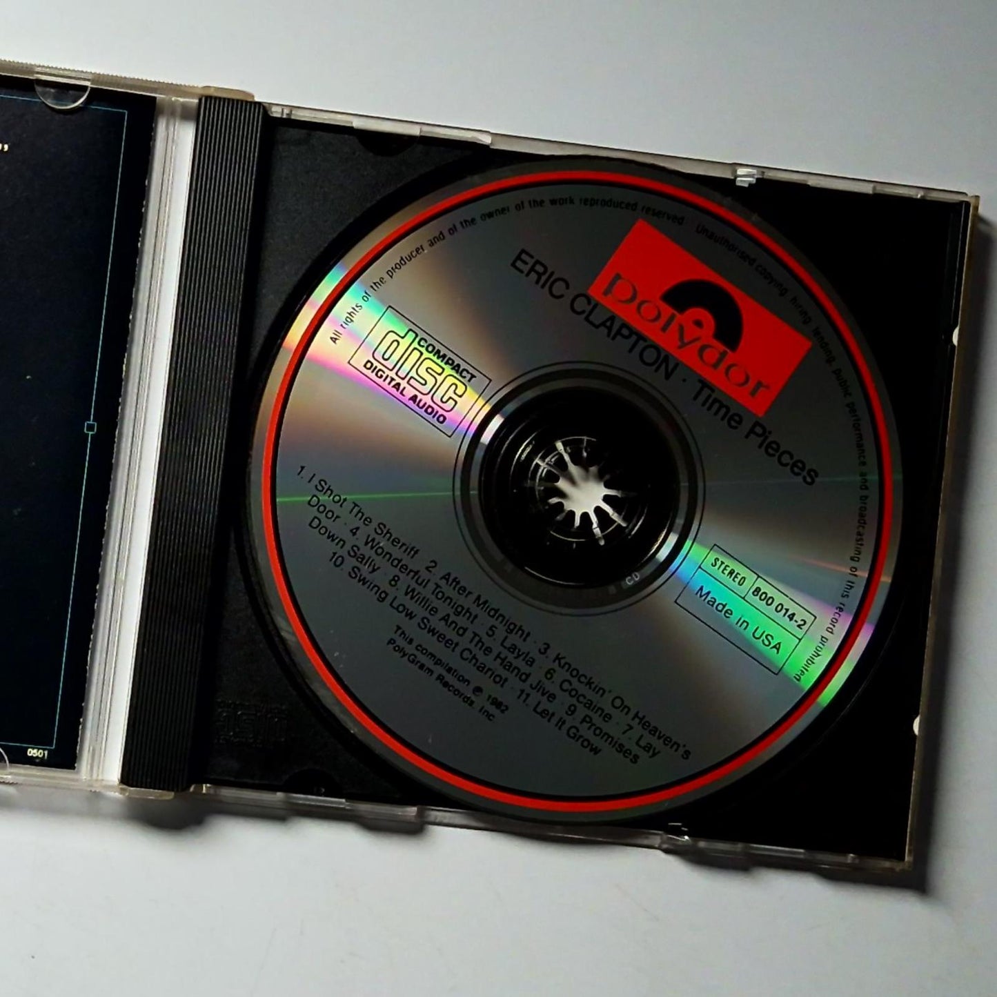 Eric Clapton – Timepieces (The Best Of Eric Clapton) (CD, 1982) US 800 014-2