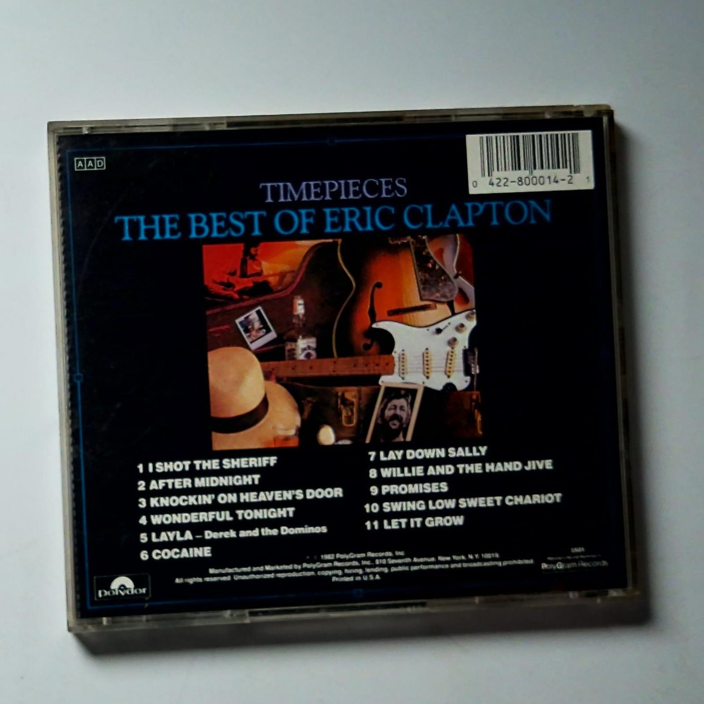 Eric Clapton – Timepieces (The Best Of Eric Clapton) (CD, 1982) US 800 014-2