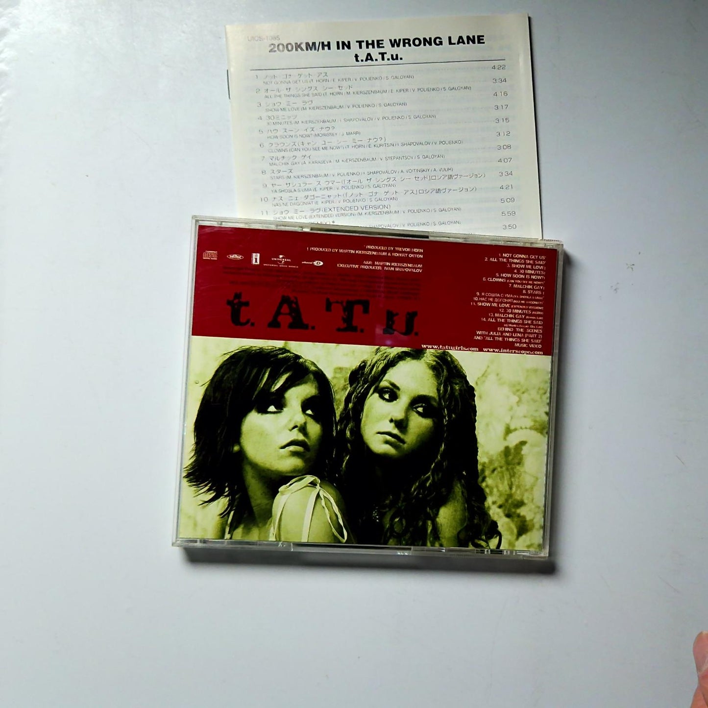 t.A.T.u. – 200 Km/H In The Wrong Lane (CD, 2003) Japan Bonus Track UICS-1065