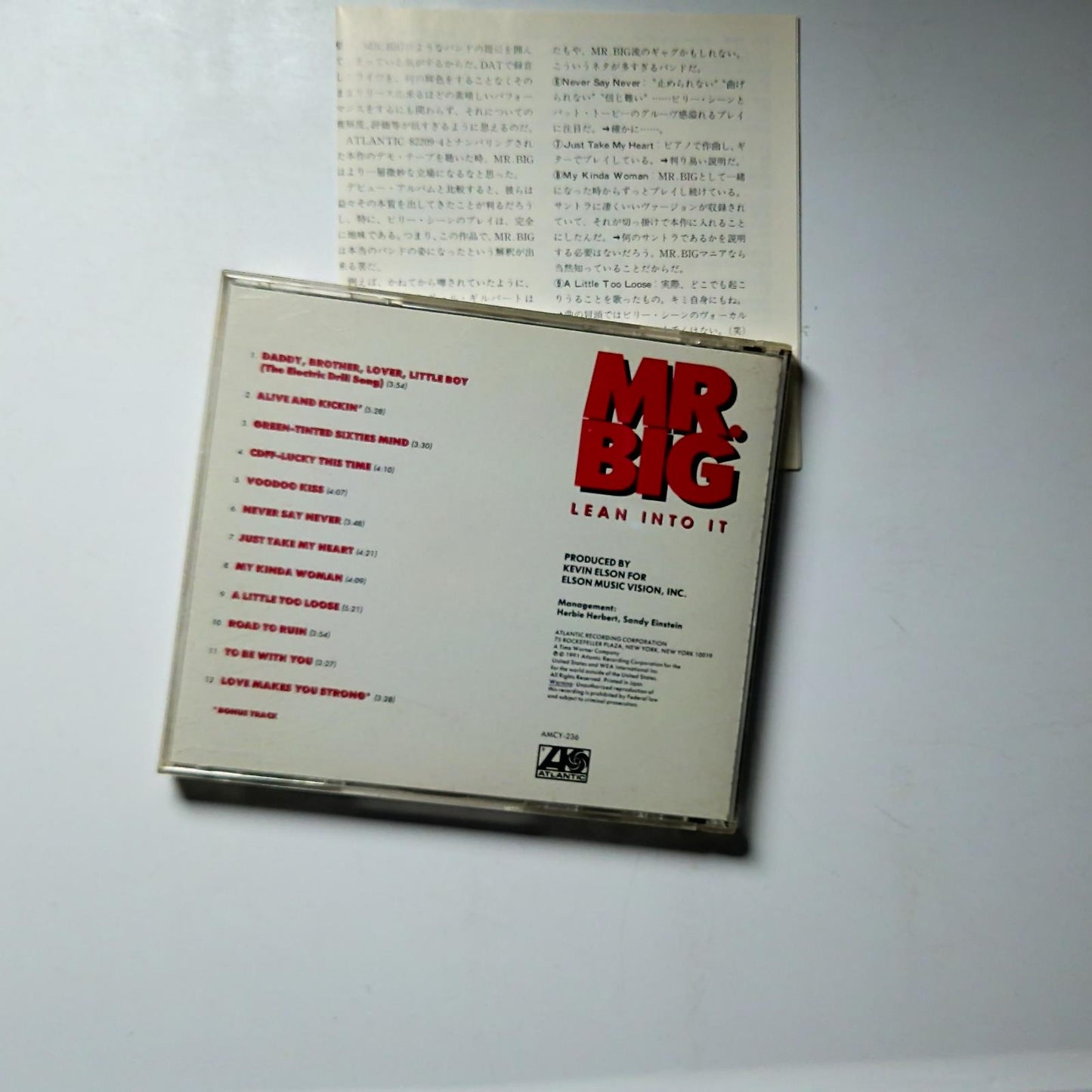 Mr. Big – Lean Into It (CD, 1993) Japan AMCY-236
