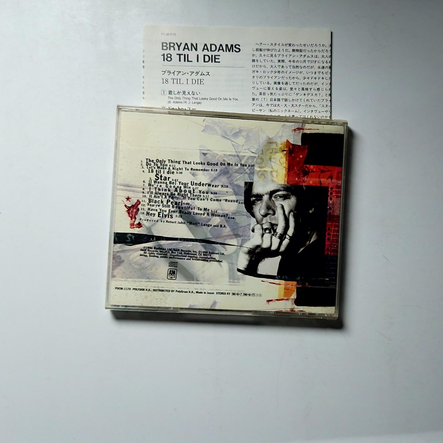 Bryan Adams – 18 Til I Die (CD, 1996) Japan POCM-1170