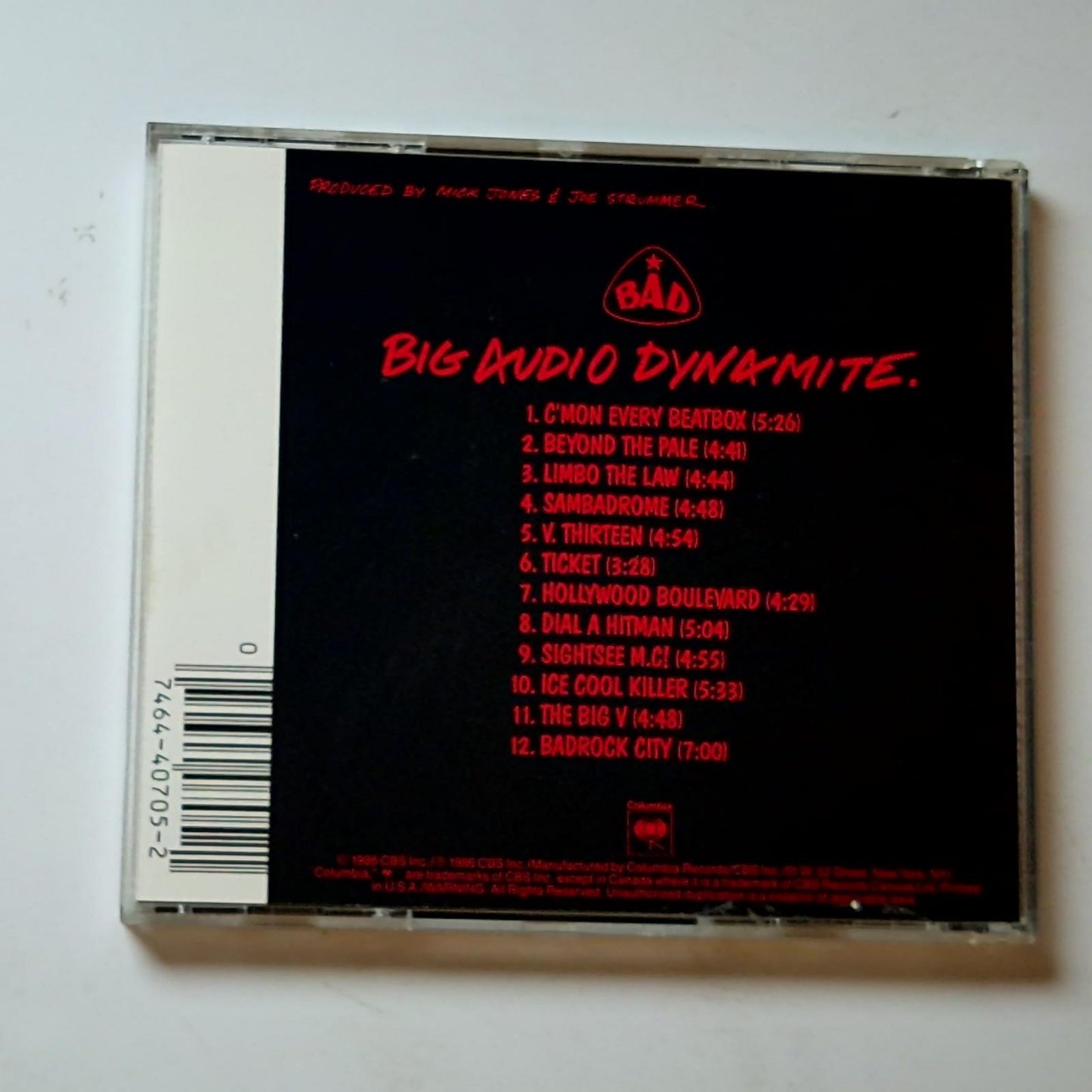 Big Audio Dynamite – No. 10, Upping St (CD, 1990) US CK 40705