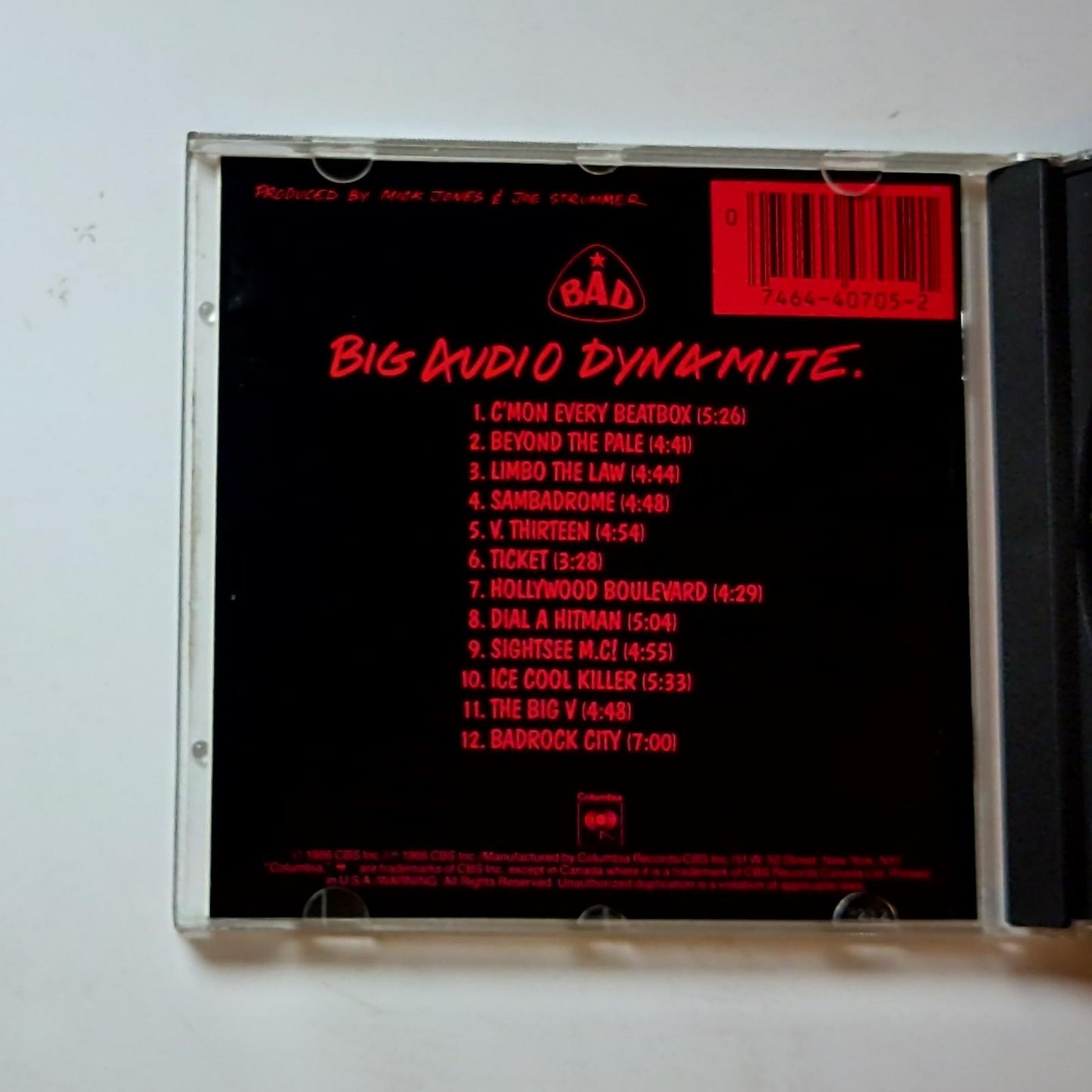 Big Audio Dynamite – No. 10, Upping St (CD, 1990) US CK 40705