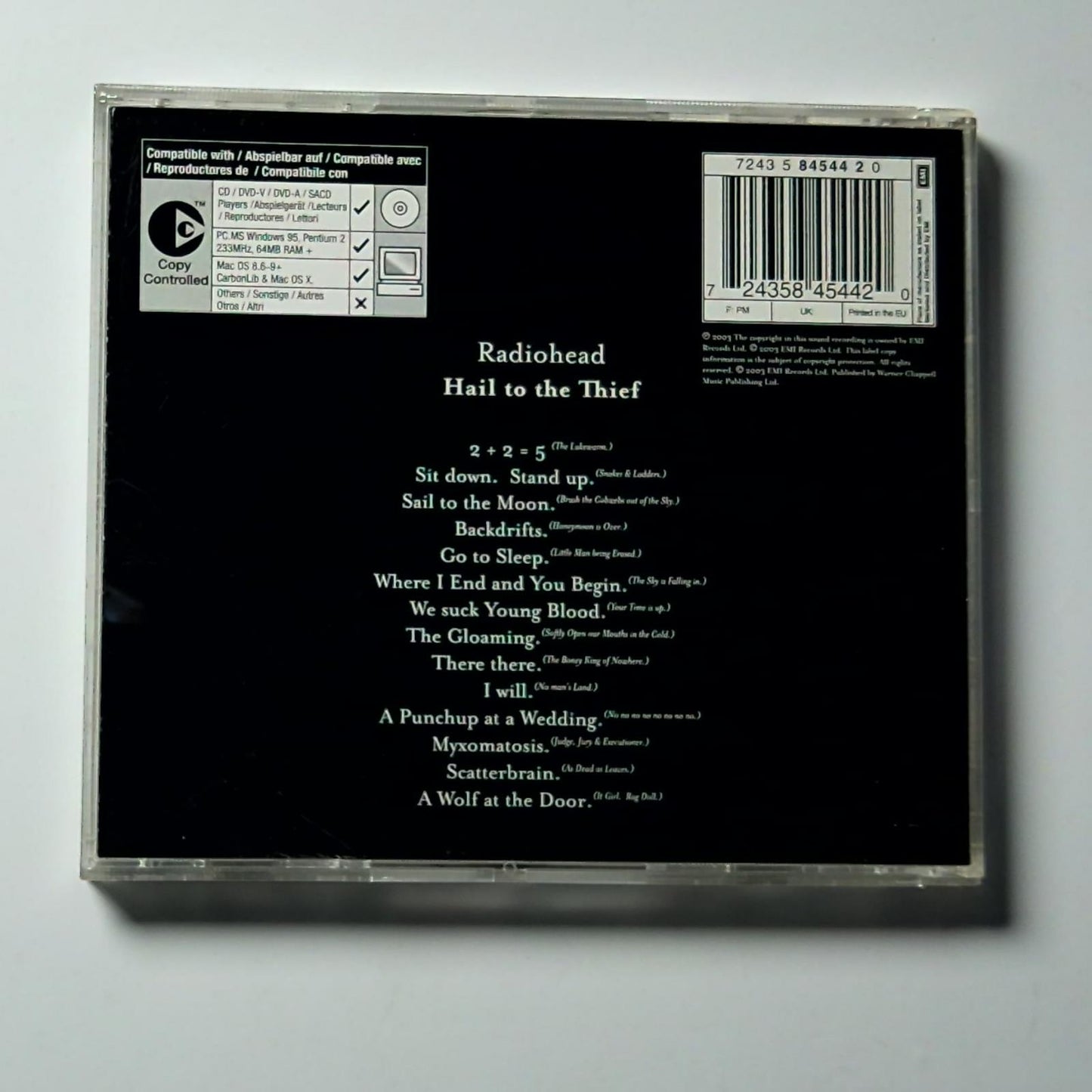 Radiohead – Hail To The Thief (CD, 2003) Europe 7243 5 84544 2 0
