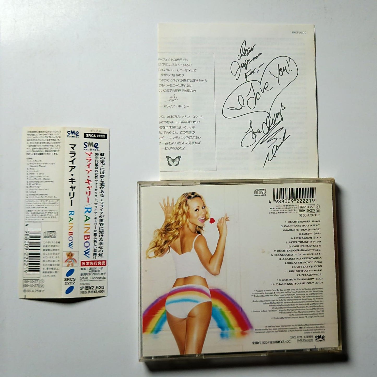 Mariah Carey – Rainbow (CD, 1999) Japan obi SRCS 2222