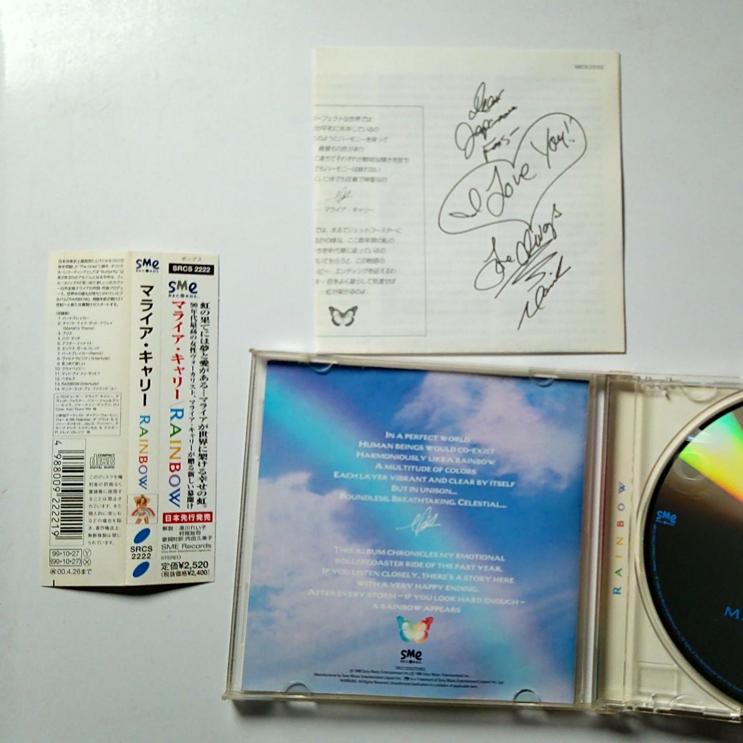 Mariah Carey – Rainbow (CD, 1999) Japan obi SRCS 2222