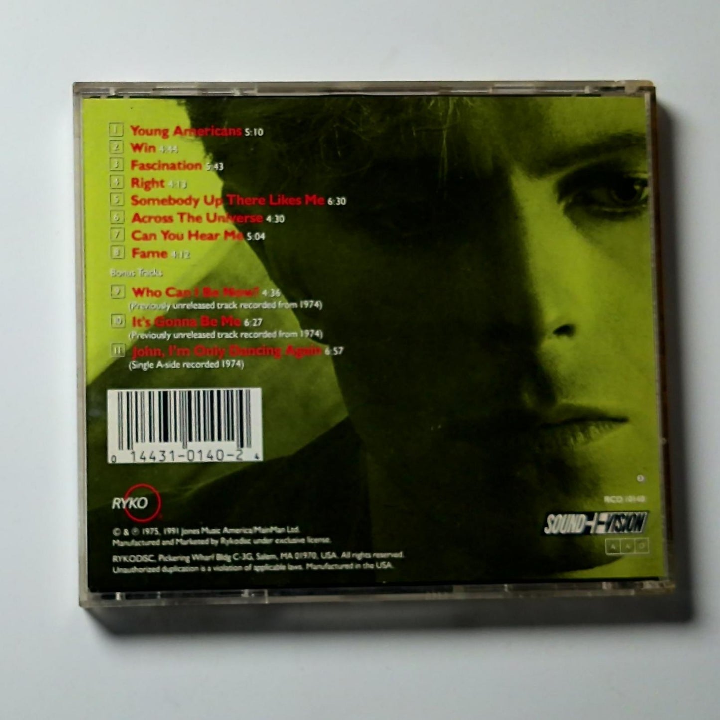 David Bowie – Young Americans (CD, 1991) US RCD 10140