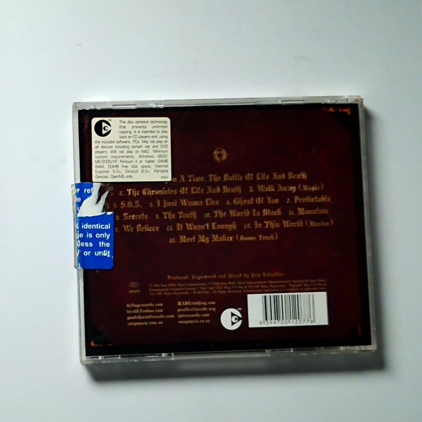 Good Charlotte – The Chronicles Of Life And Death (CD, 2004) EPC 517685 9