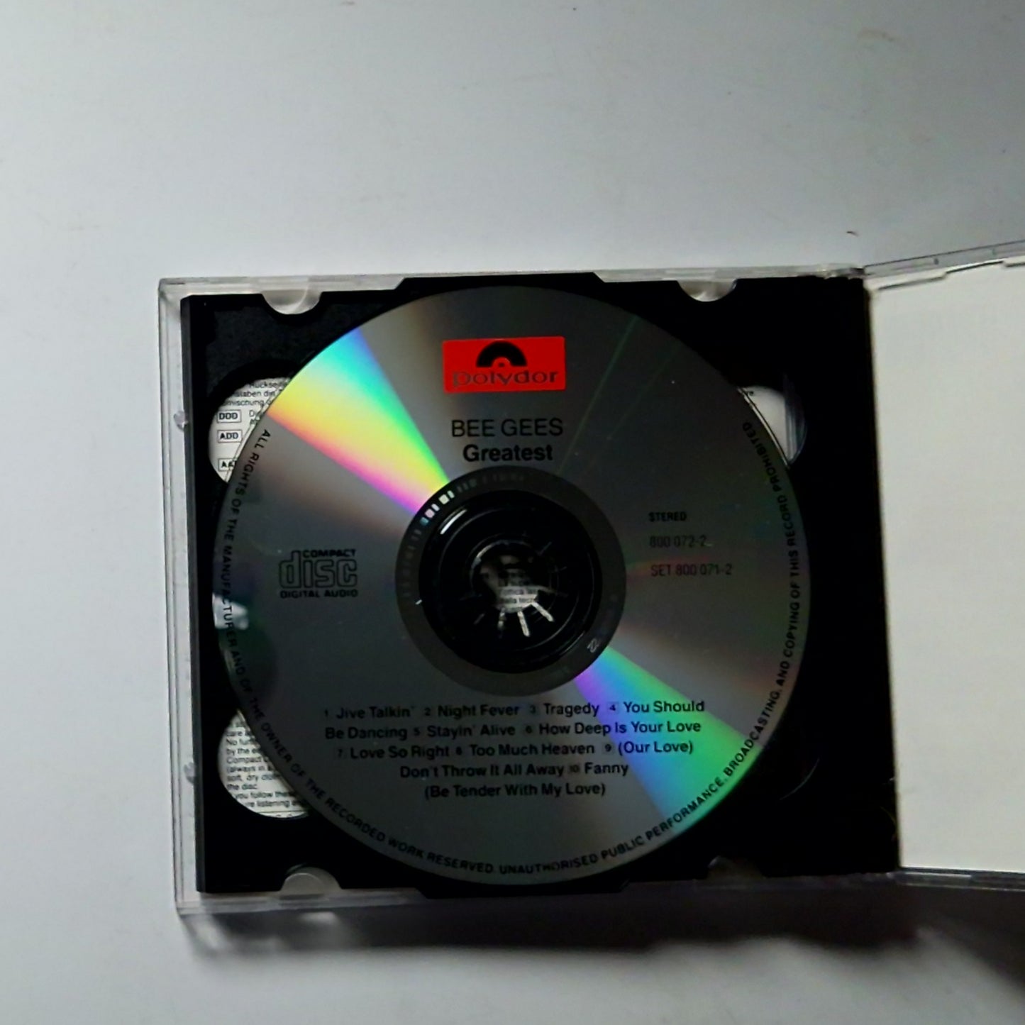 Bee Gees – Greatest (CD) Australasia 800 071-2