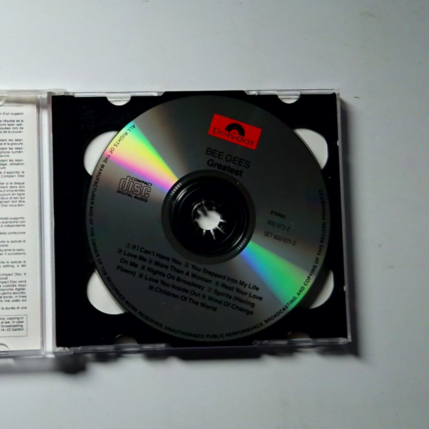 Bee Gees – Greatest (CD) Australasia 800 071-2