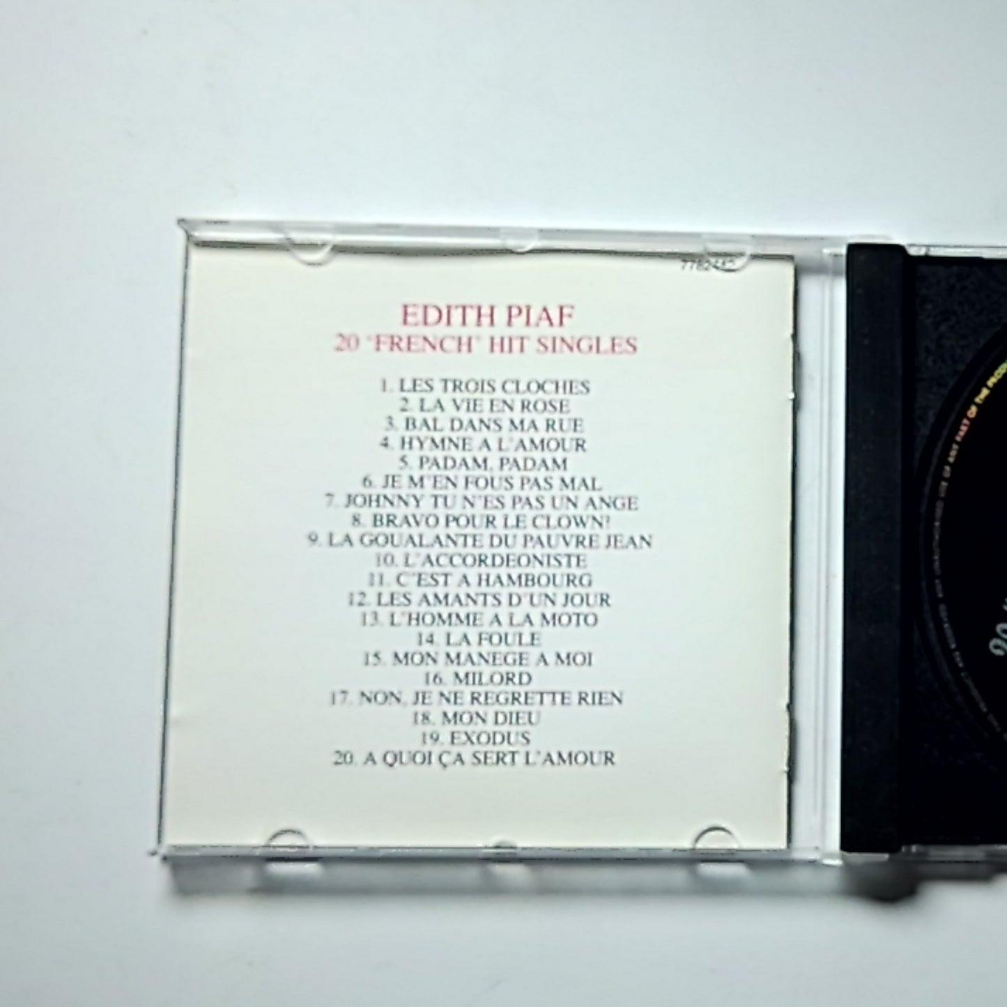 Edith Piaf – 20 French Hit Singles (CD, 2009) Australia 7782442