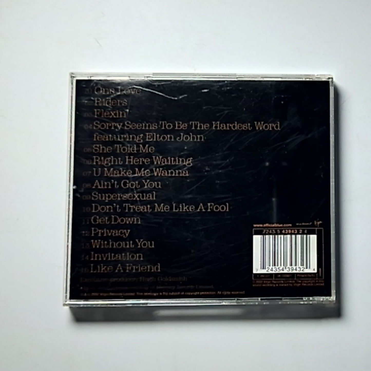 Blue – One Love (CD, 2002) Europe 7243 5 43943 2 4