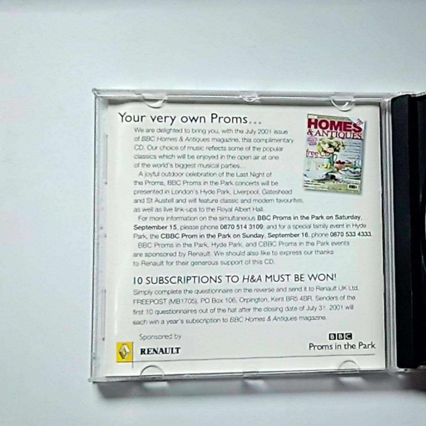 BBC Proms In The Park (CD, 2001) UK