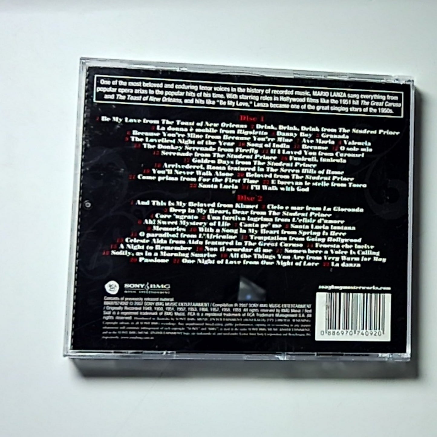 Mario Lanza – The Essential Mario Lanza (CD, 2007) US 88697 07409 2