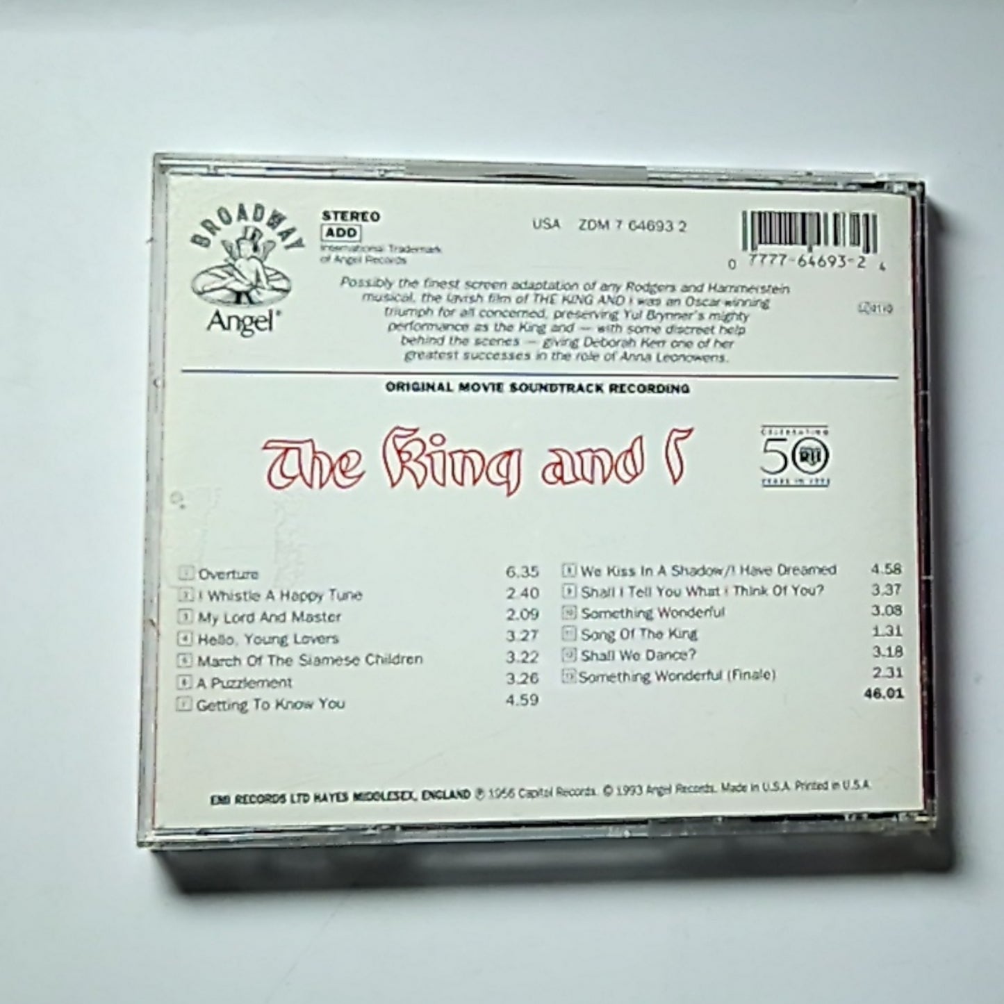 Rodgers & Hammerstein – The King And I (Original Movie Soundtrack Recording) CD