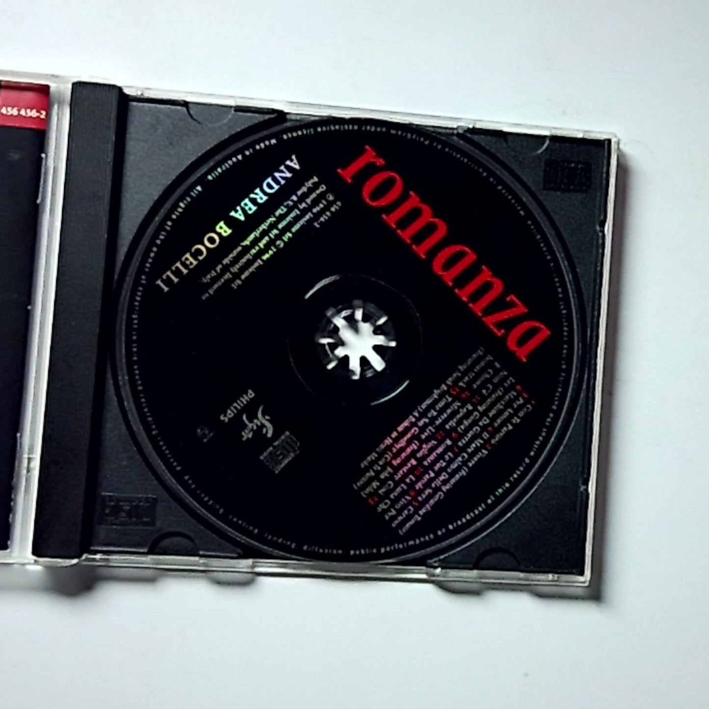 Andrea Bocelli – Romanza (CD) Australia & New Zealand 456 456-2