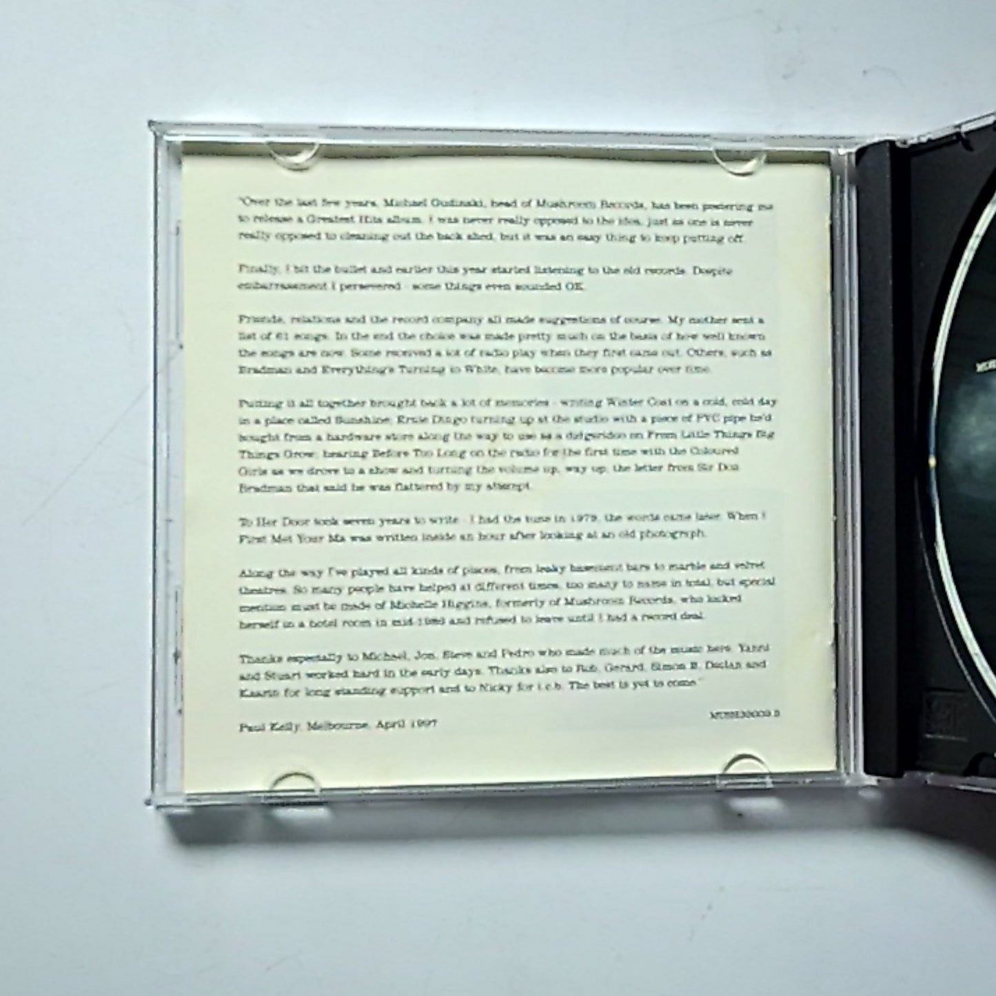 Paul Kelly – Songs From The South • Paul Kelly's Greatest Hits (CD, 1997)