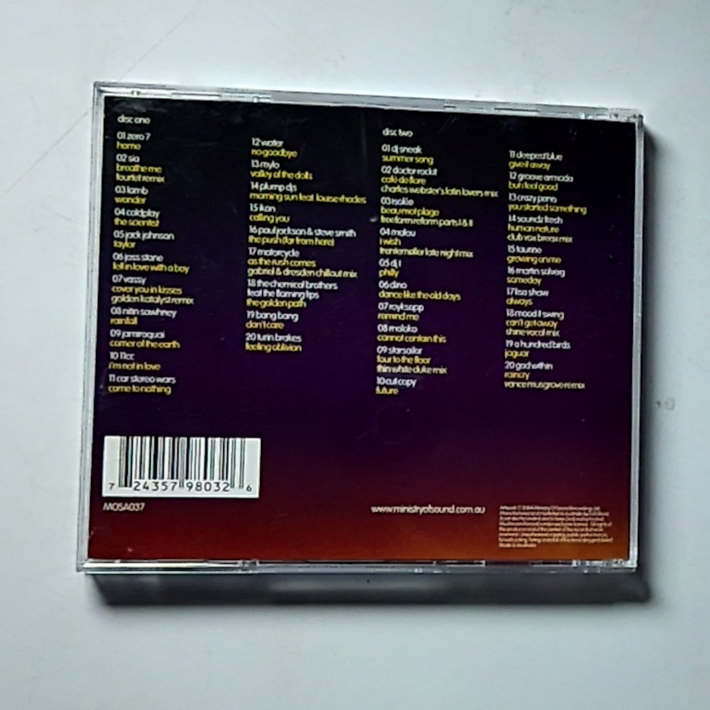 Ministry of Sound – Chillout Sessions 5 (CD, 2004) Australia MOSA037