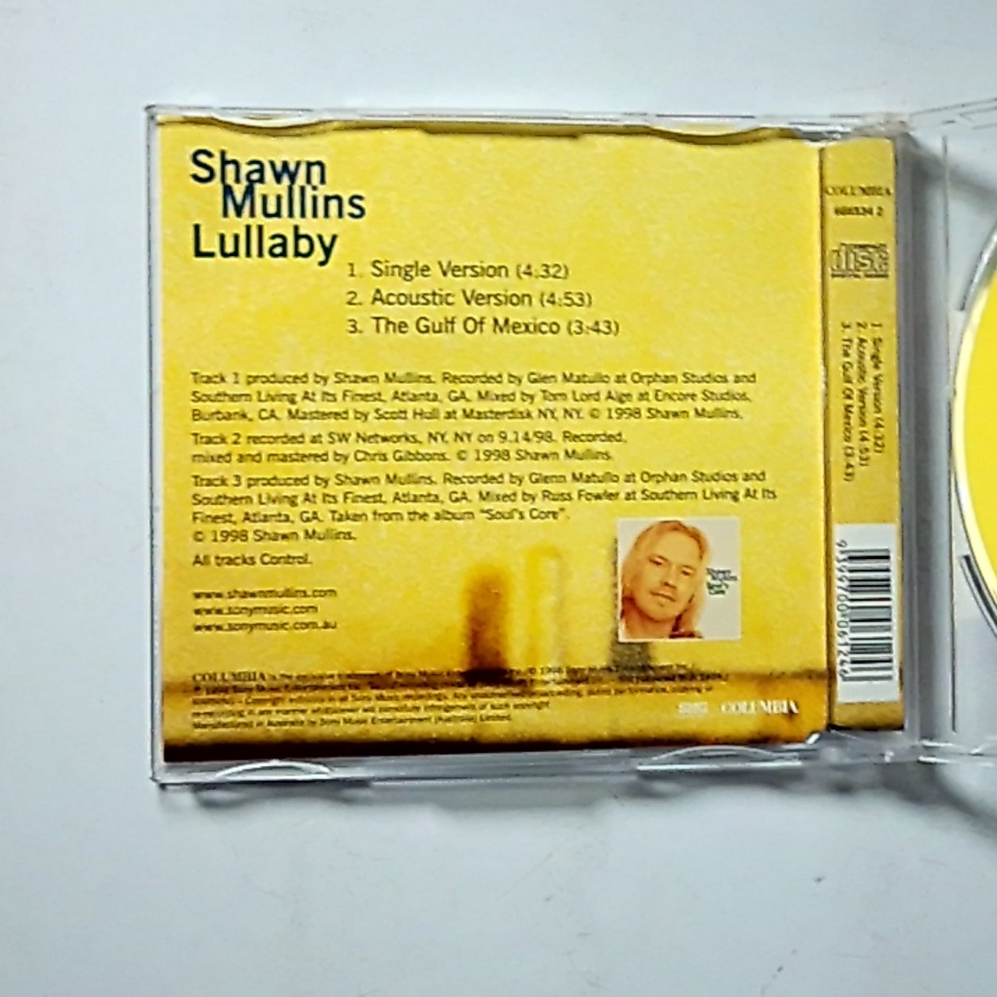 Shawn Mullins – Lullaby (CD, 1999) Australia 666534 2