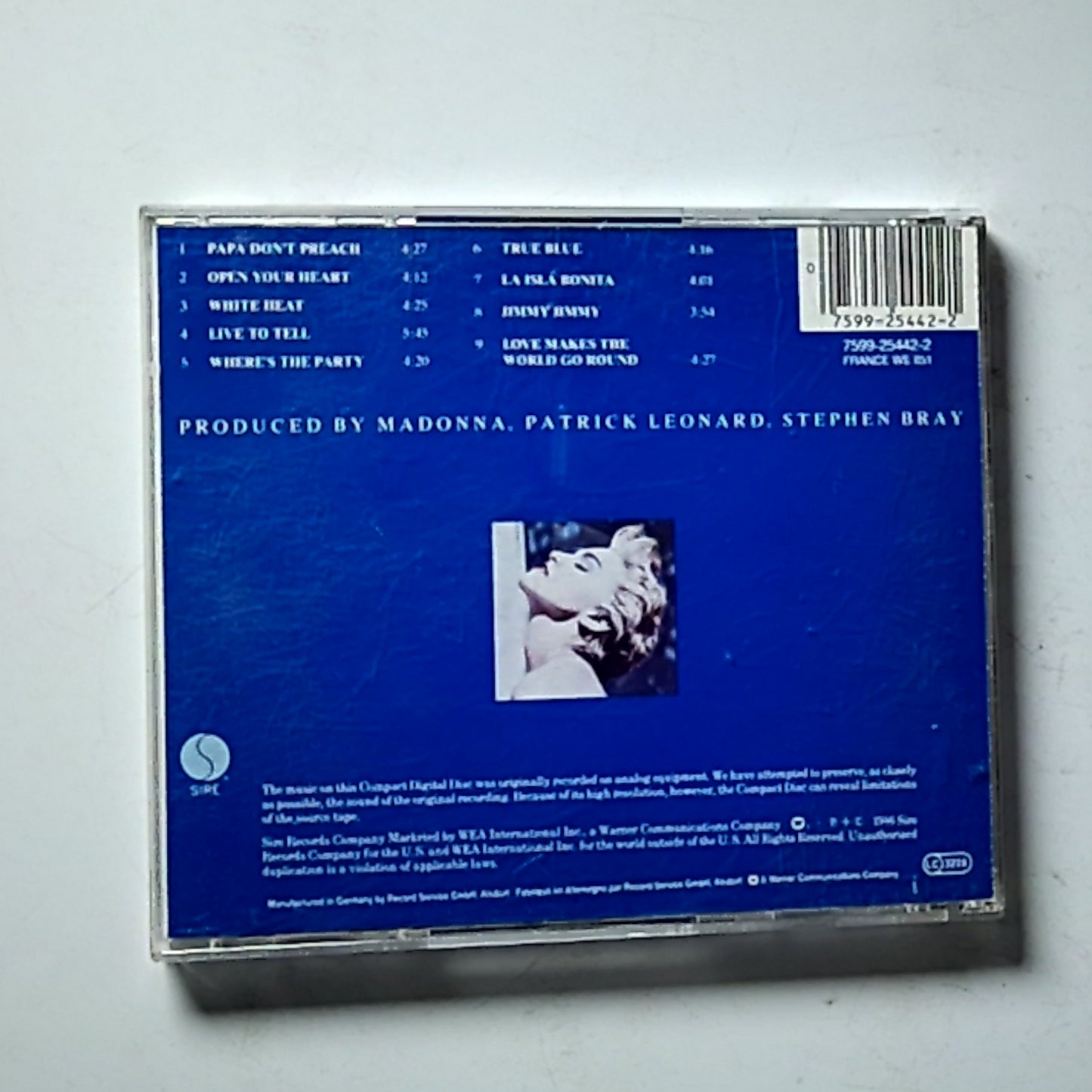 Madonna – True Blue (CD, 1986) Europe 925 442-2