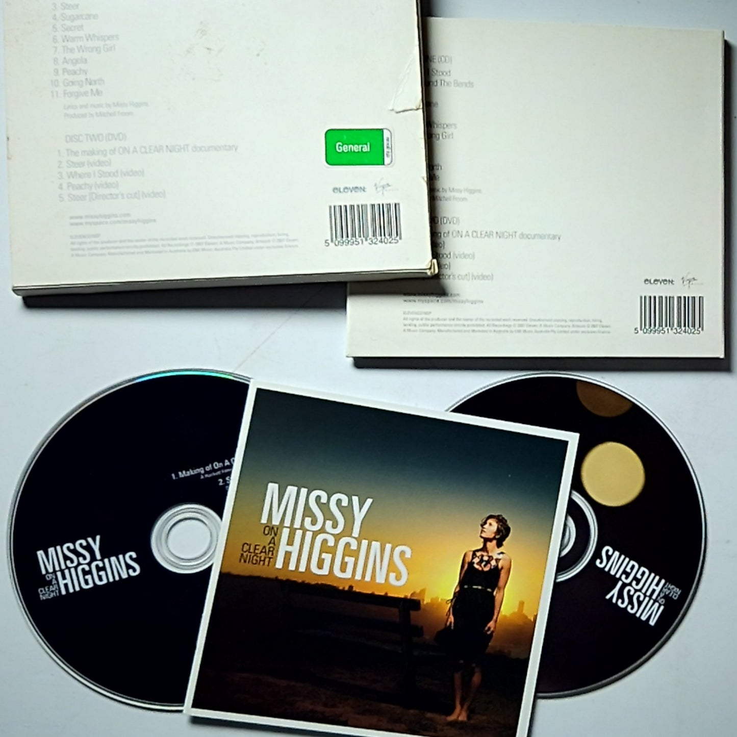 Missy Higgins – On A Clear Night (CD + DVD, 2007) Australia ELEVENCD70SP