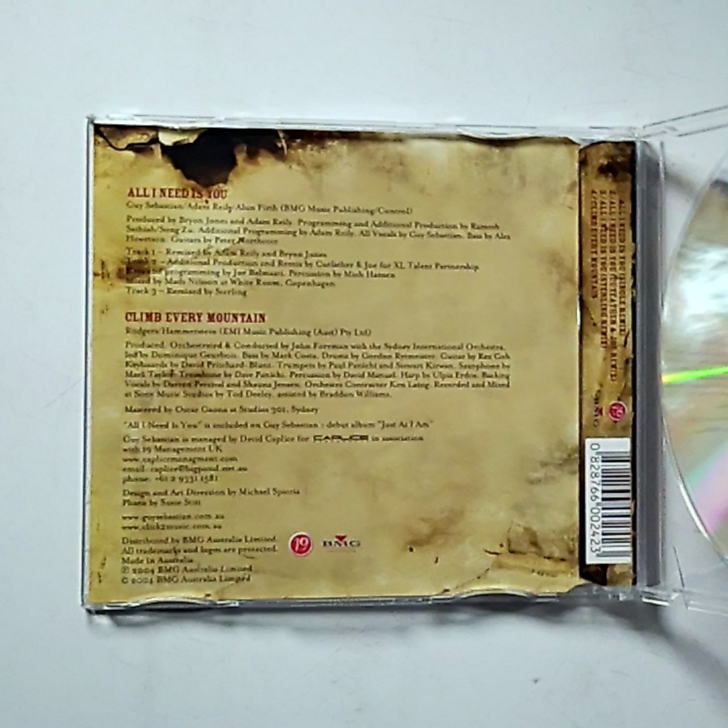 Guy Sebastian – All I Need Is You (CD, 2004) Australia 82876600242