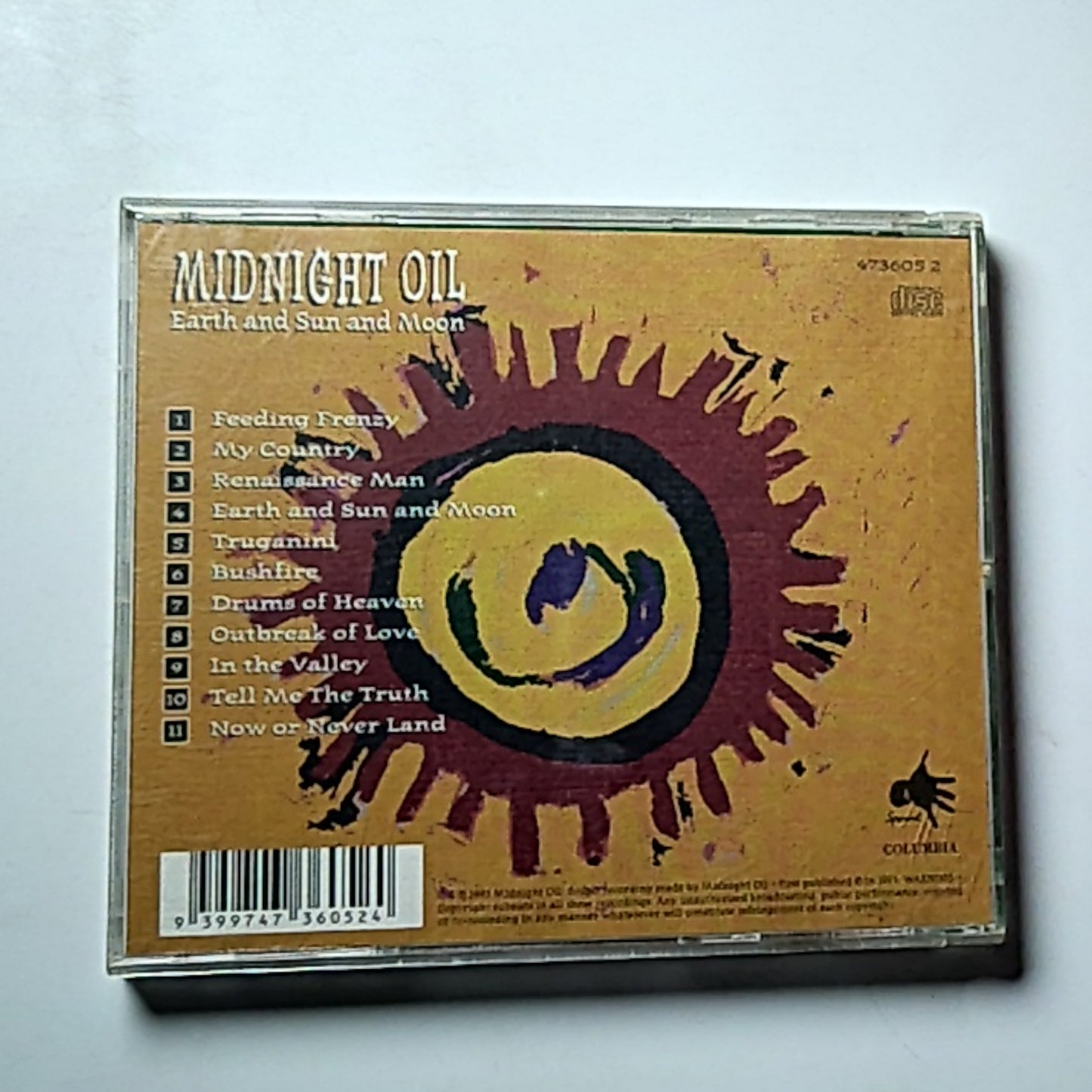 Midnight Oil – Earth And Sun And Moon (CD, 1993) Australia 473605 2