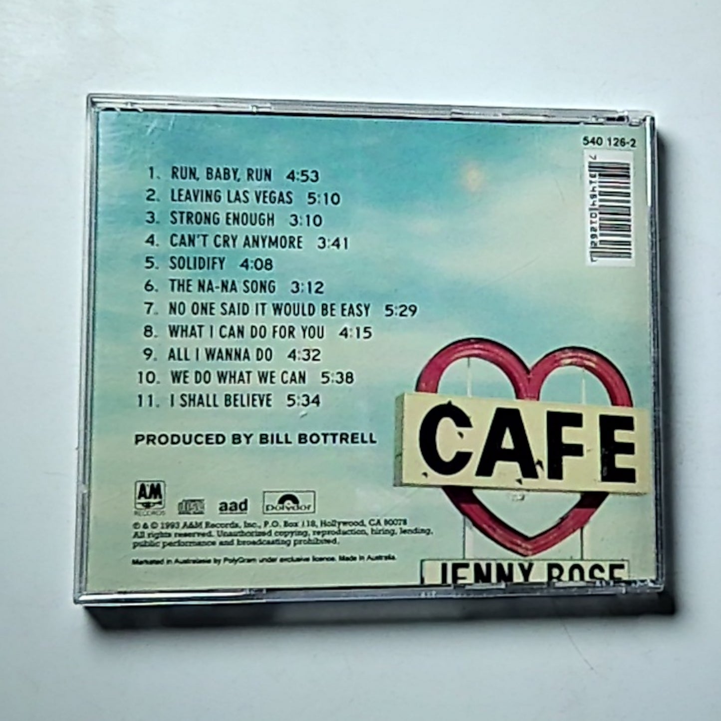 Sheryl Crow – Tuesday Night Music Club (CD, 1993) Australasia 540 126-2