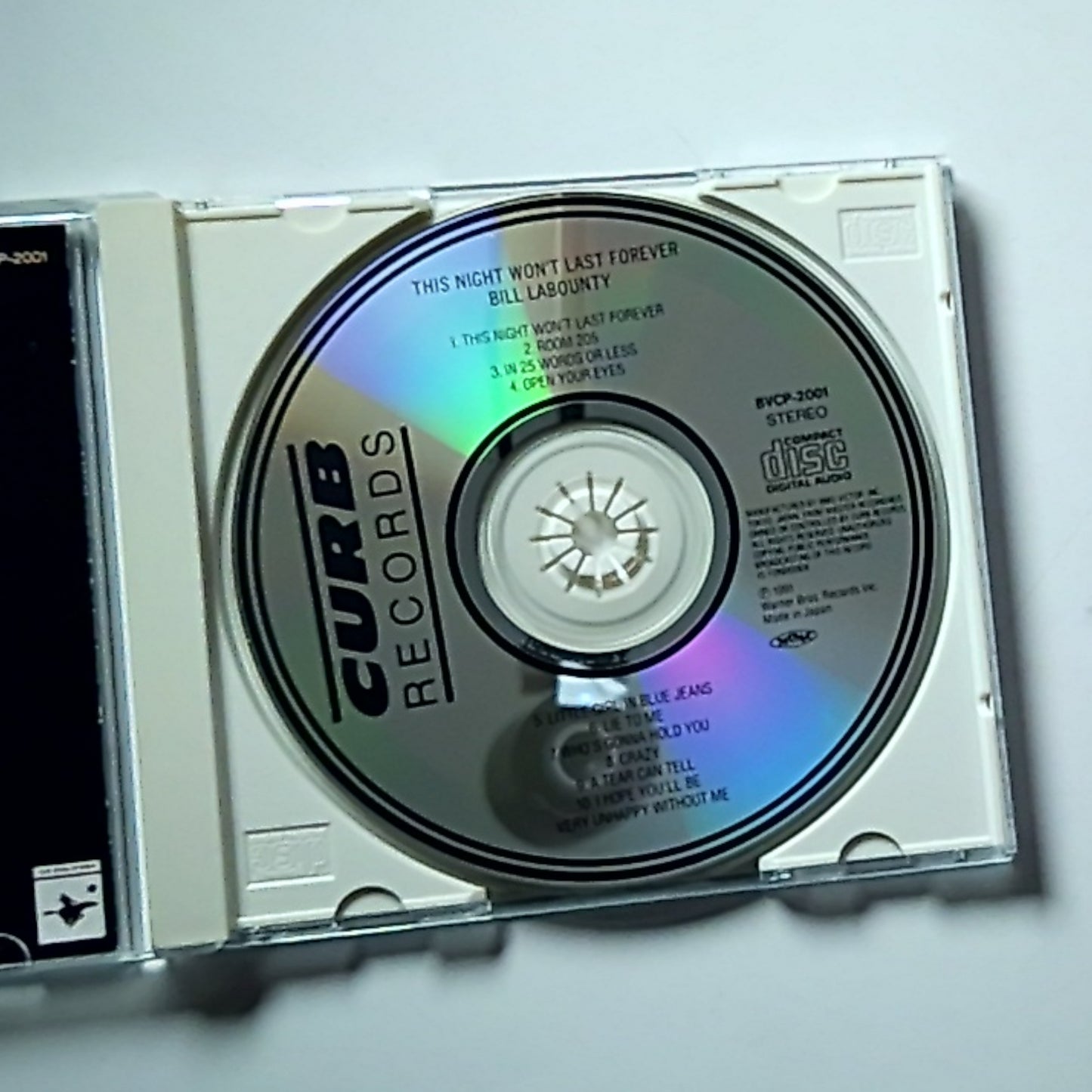 Bill LaBounty – This Night Won't Last Forever (CD, 1991) Japan BVCP-2001