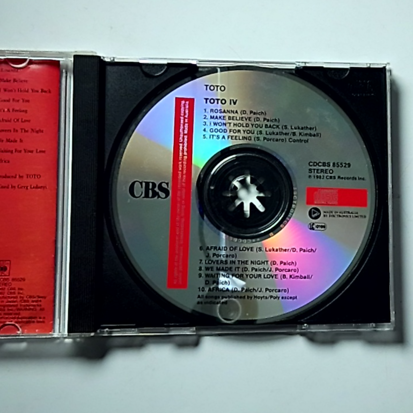 Toto – Toto IV (CD) Australia CDCBS85529