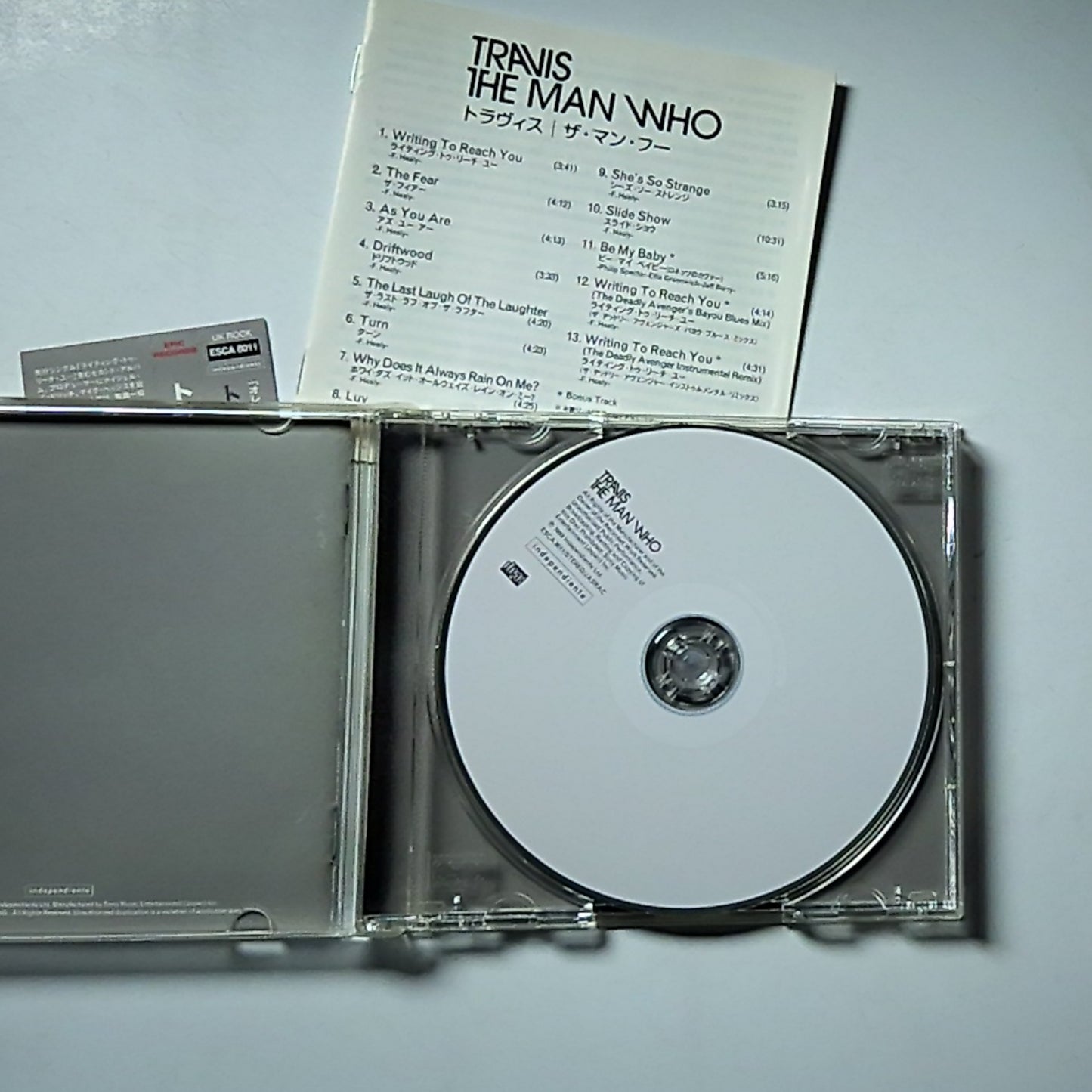 Travis – The Man Who (CD, 1999) Japan Bonus Track Obi ESCA 8011