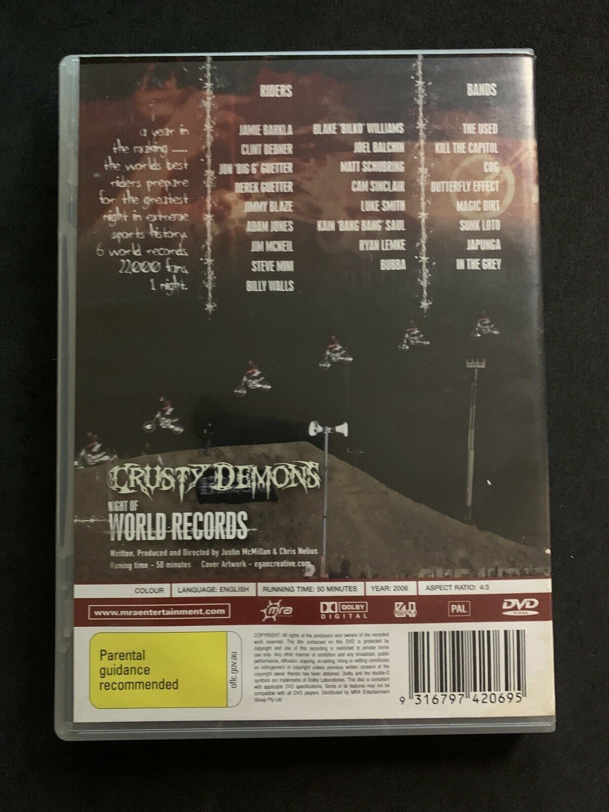 Crusty Demons - Night Of World Records - DVD - Region 4