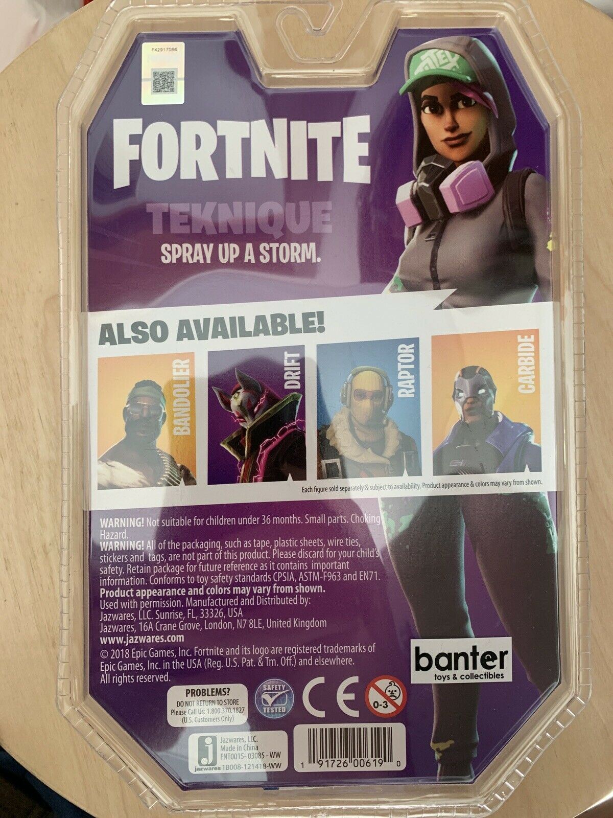 Fortnite Teknique Solo Mode 4" Figure Pack By Jazwares Collectible Toy Ages+8