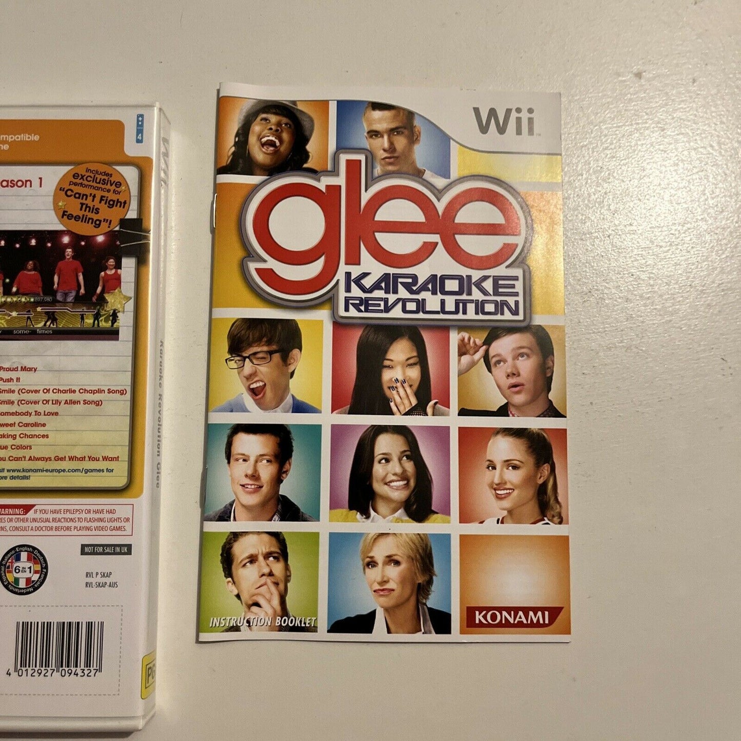 GLEE Karaoke Revolution ~ Nintendo Wii Complete Game With Manual PAL