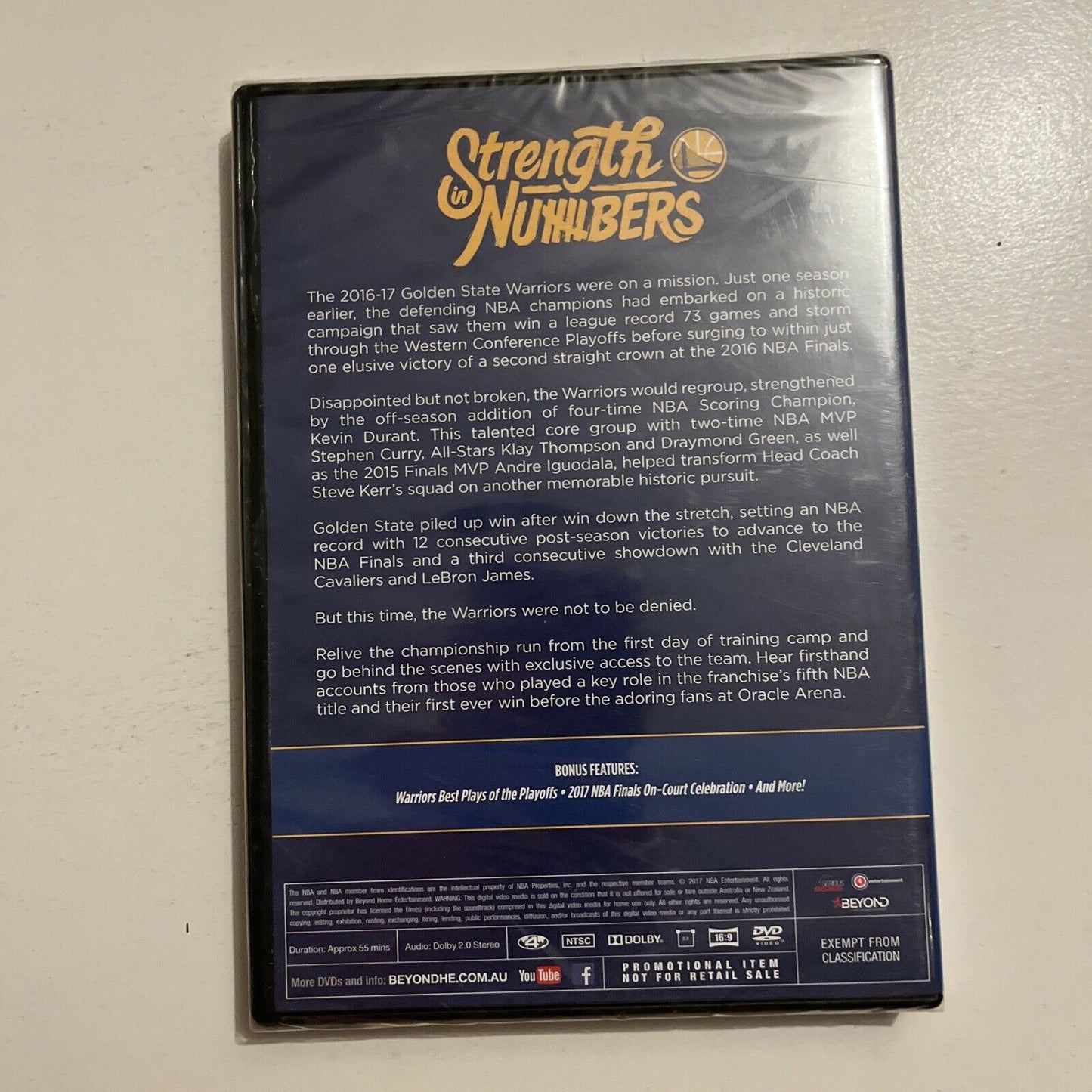 *New Sealed* NBA - 2017 Champions (DVD, 2017) Golden State Warriors. Region 4