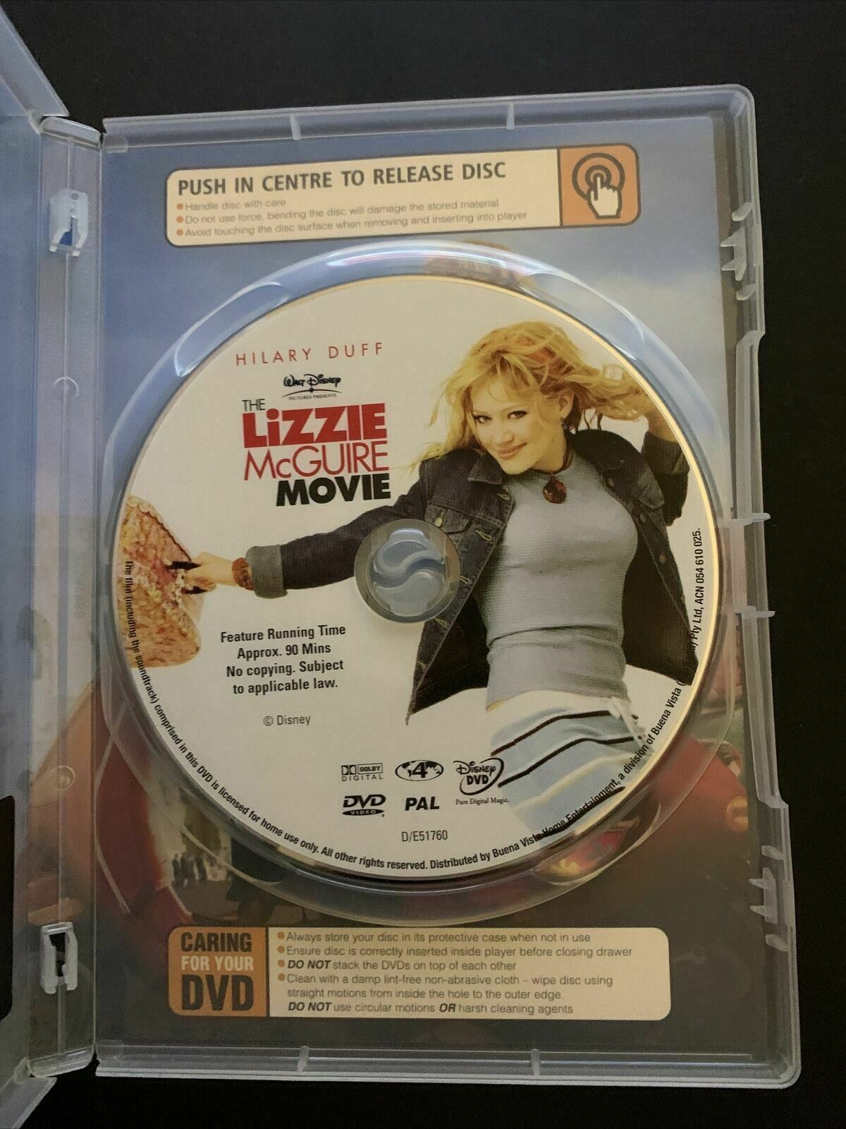 The Lizzie McGuire Movie (DVD, 2004) Hilary Duff. Region 4,2