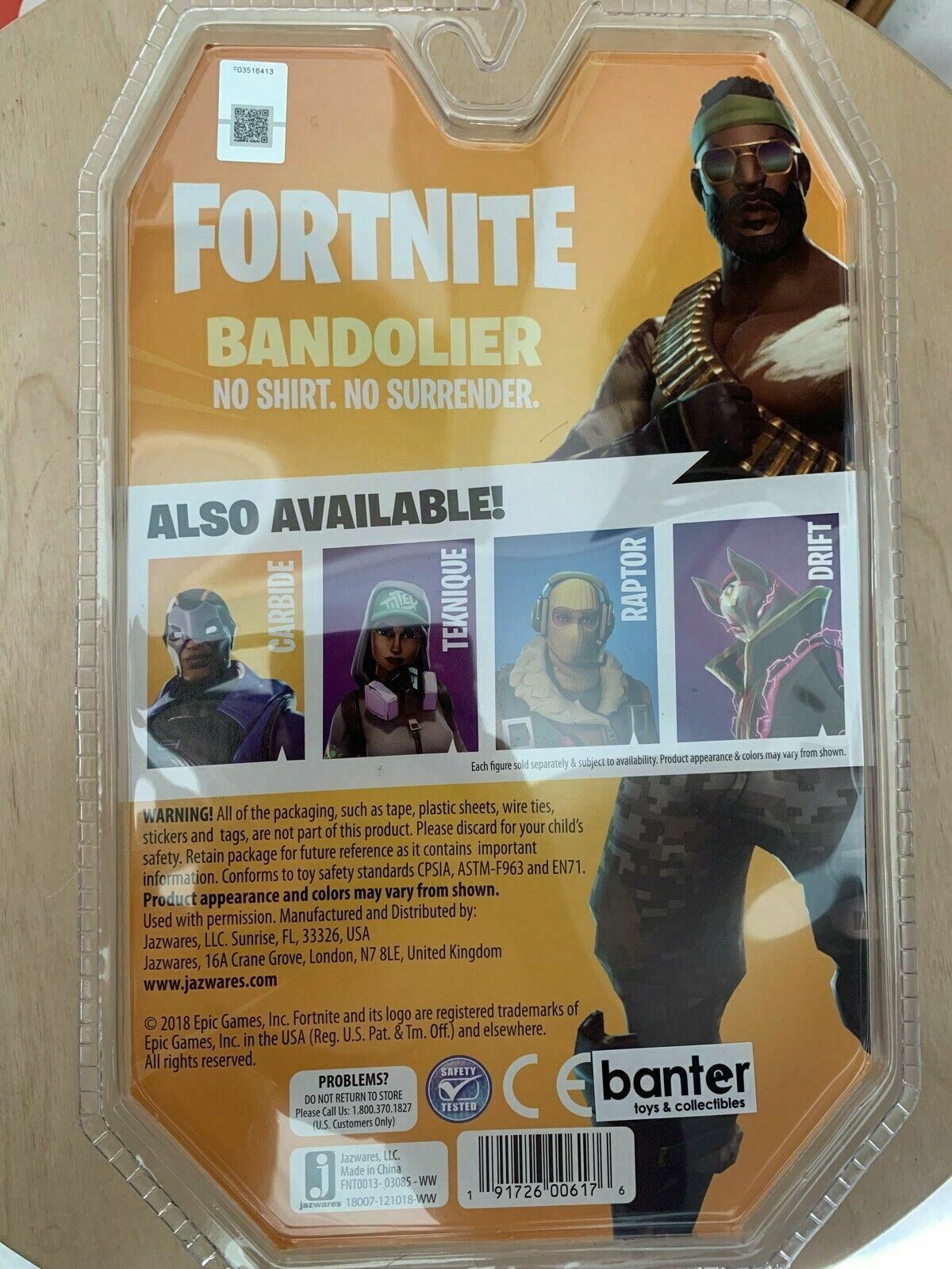 Fortnite Bandolier Solo Mode 4" Figure By Jazwares Collectible Toy