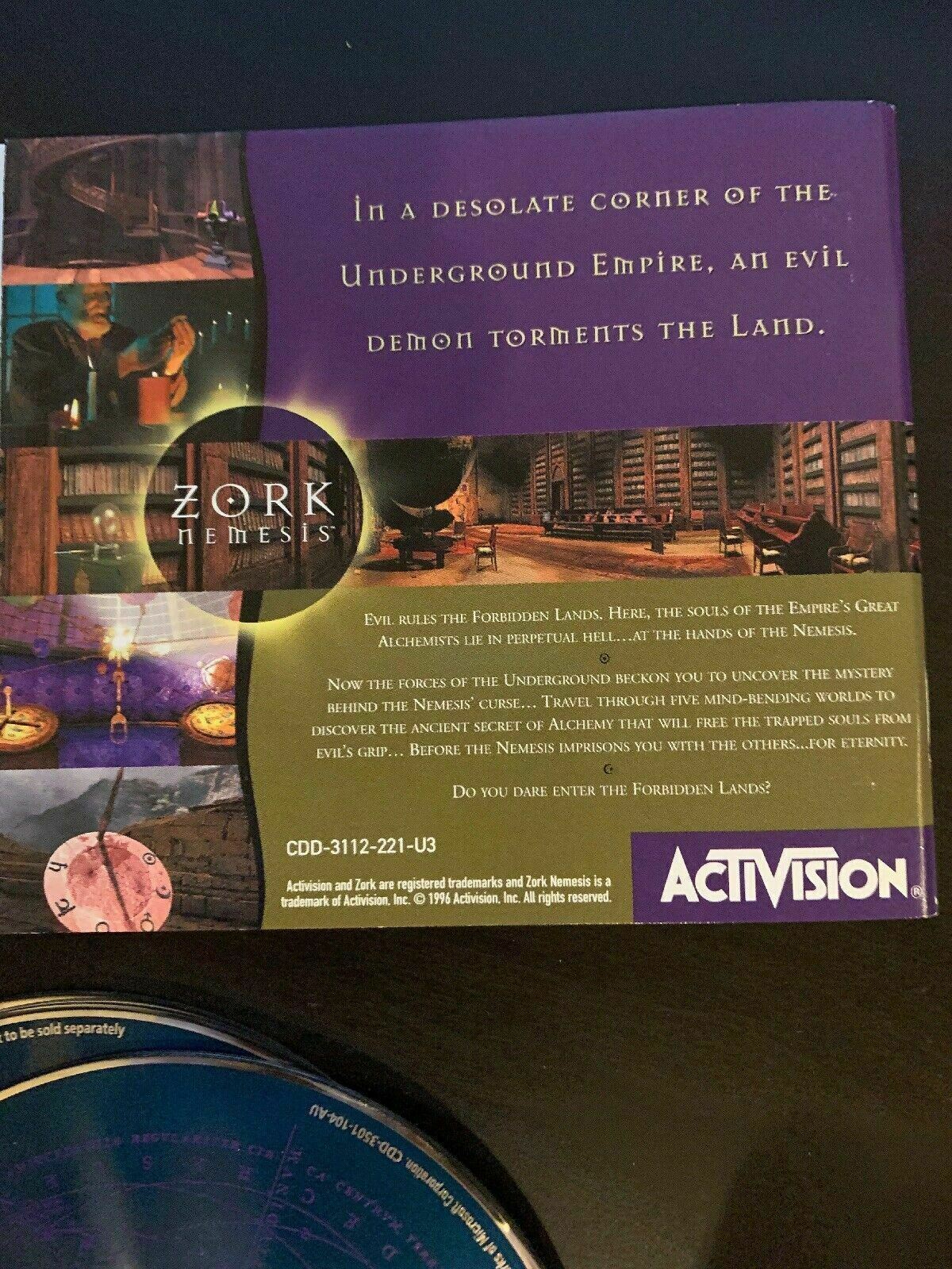 Zork Nemesis PC CDROM Activision With Manual - Retro Classic Adventure Game