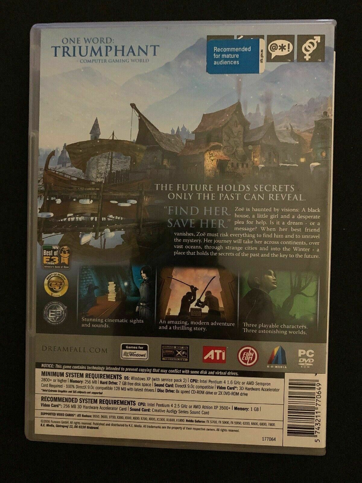 Dreamfall: The Longest Journey PC DVD Adventure Game