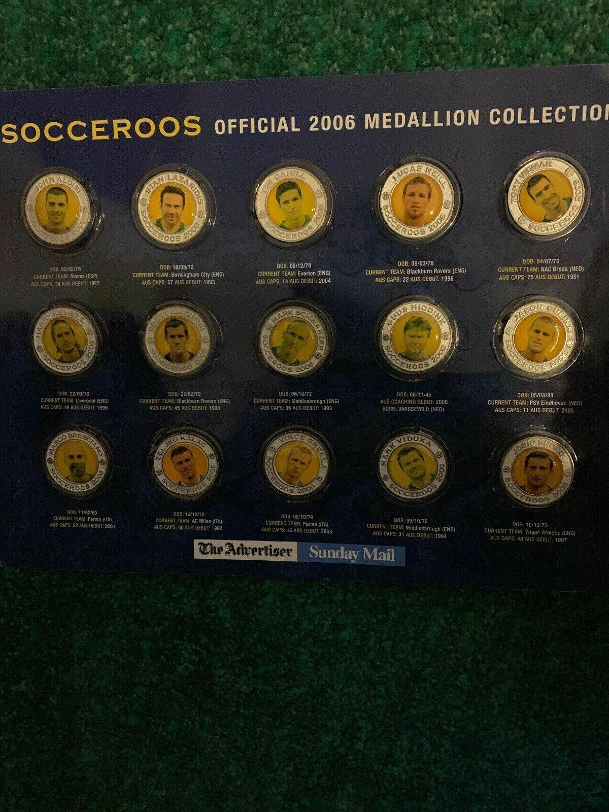 Heroes Of The Socceroos Official 2006 Medallion Collection Journey To Germany