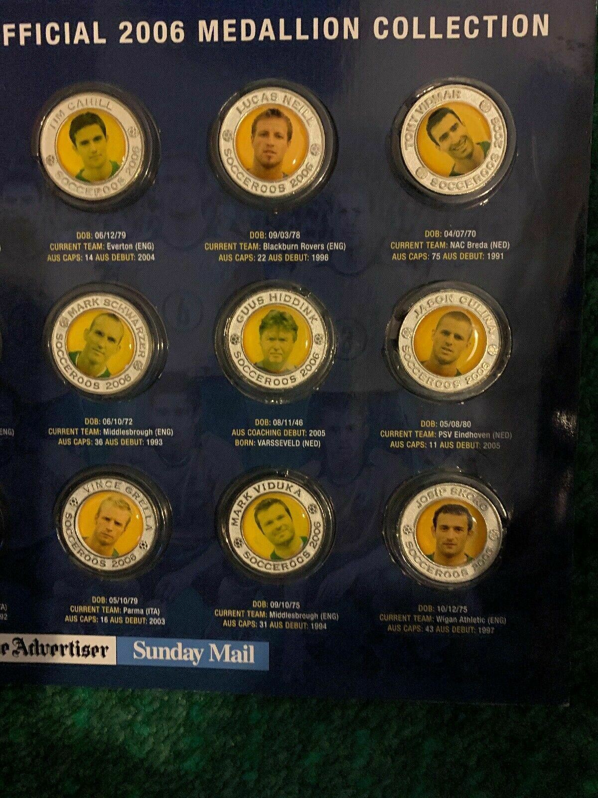 Heroes Of The Socceroos Official 2006 Medallion Collection Journey To Germany