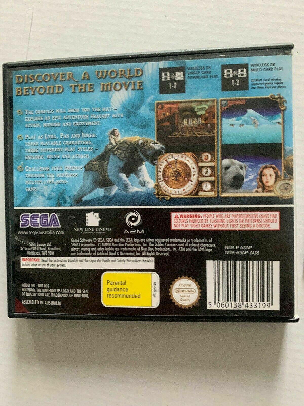 The Golden Compass Nintendo DS/DSI/3D With Manual