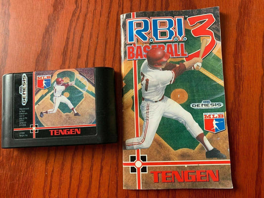 R.B.I Baseball 3 By Tengen Sega Megadrive Genesis PAL With Manual