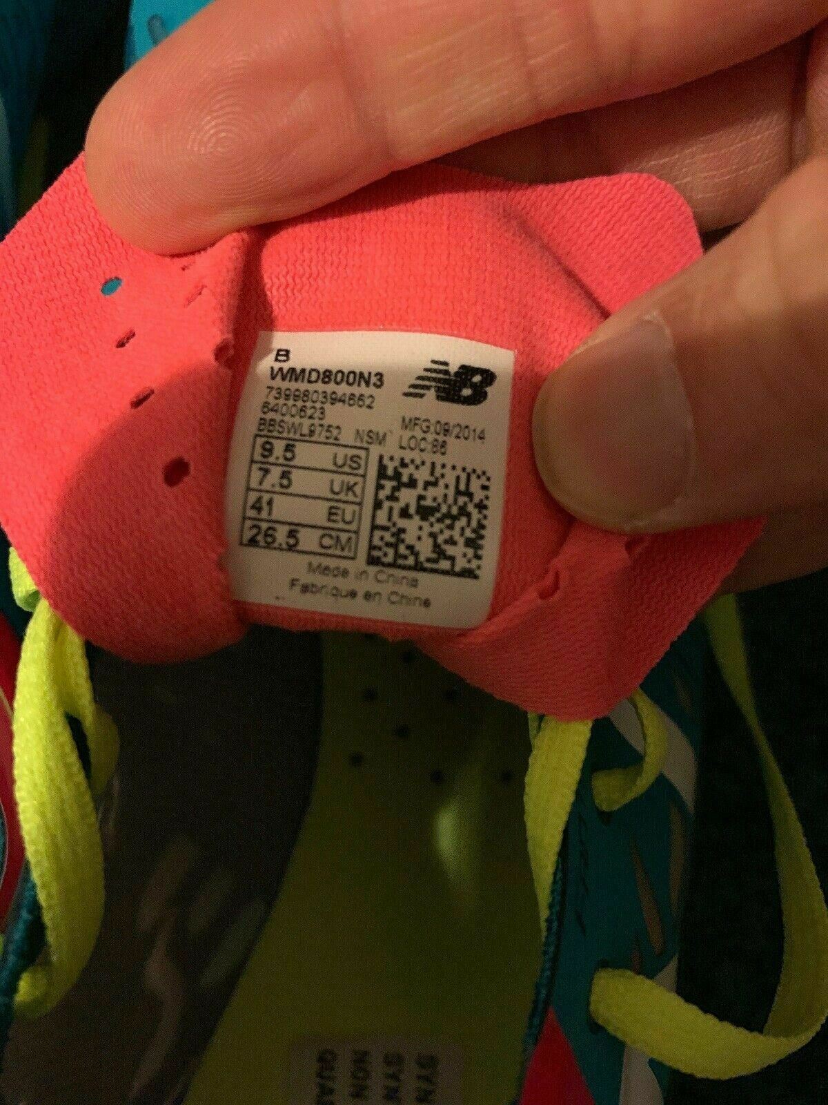 NEW BALANCE Blue Red LaceUp LIGHTWEIGHT RUNNING TRACK SHOES Cleats UK 7.5 US 9.5
