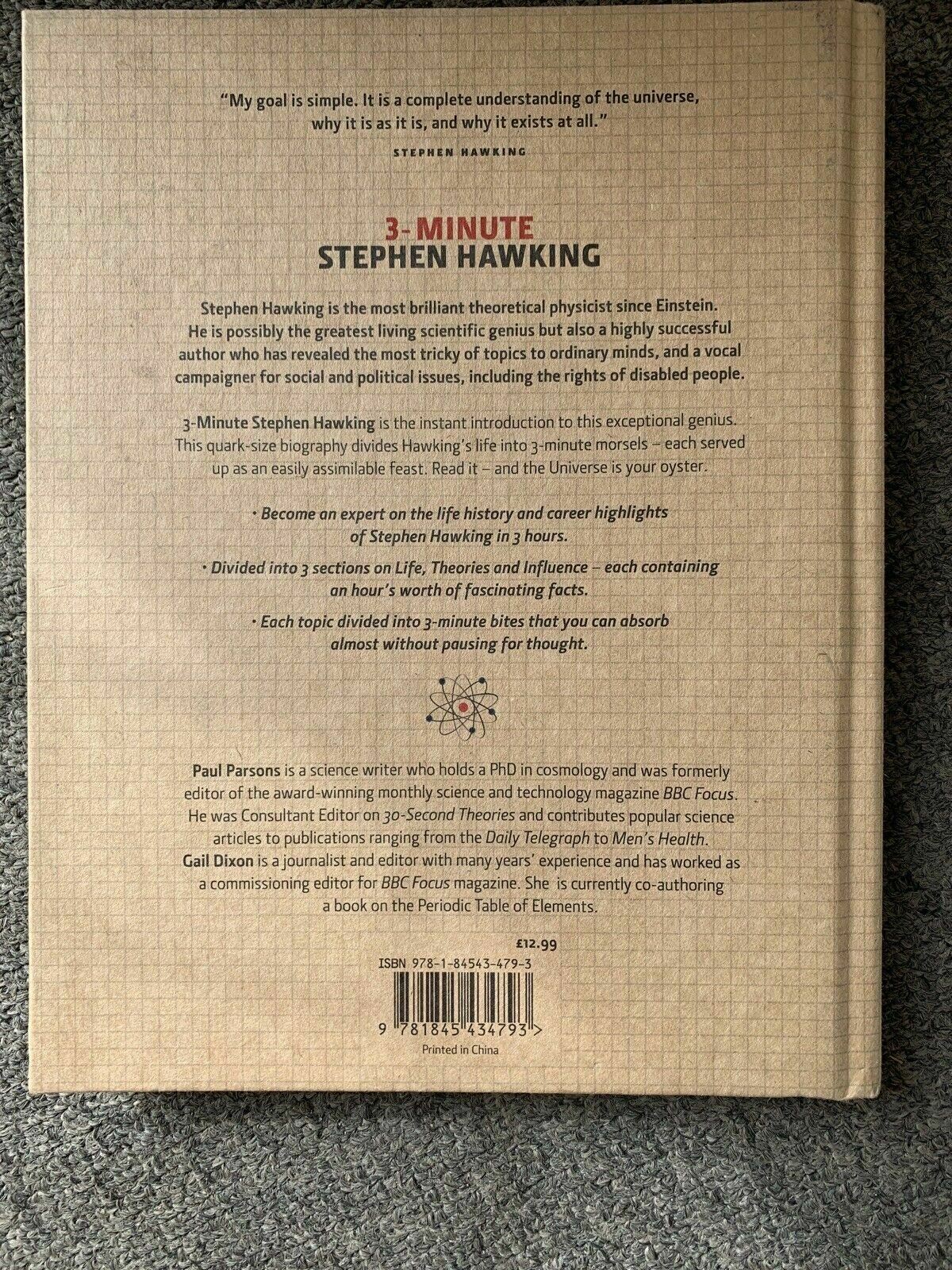 3-Minute Stephen Hawking - Paul Parsons & Gail Dixon (Hardcover, 2012)